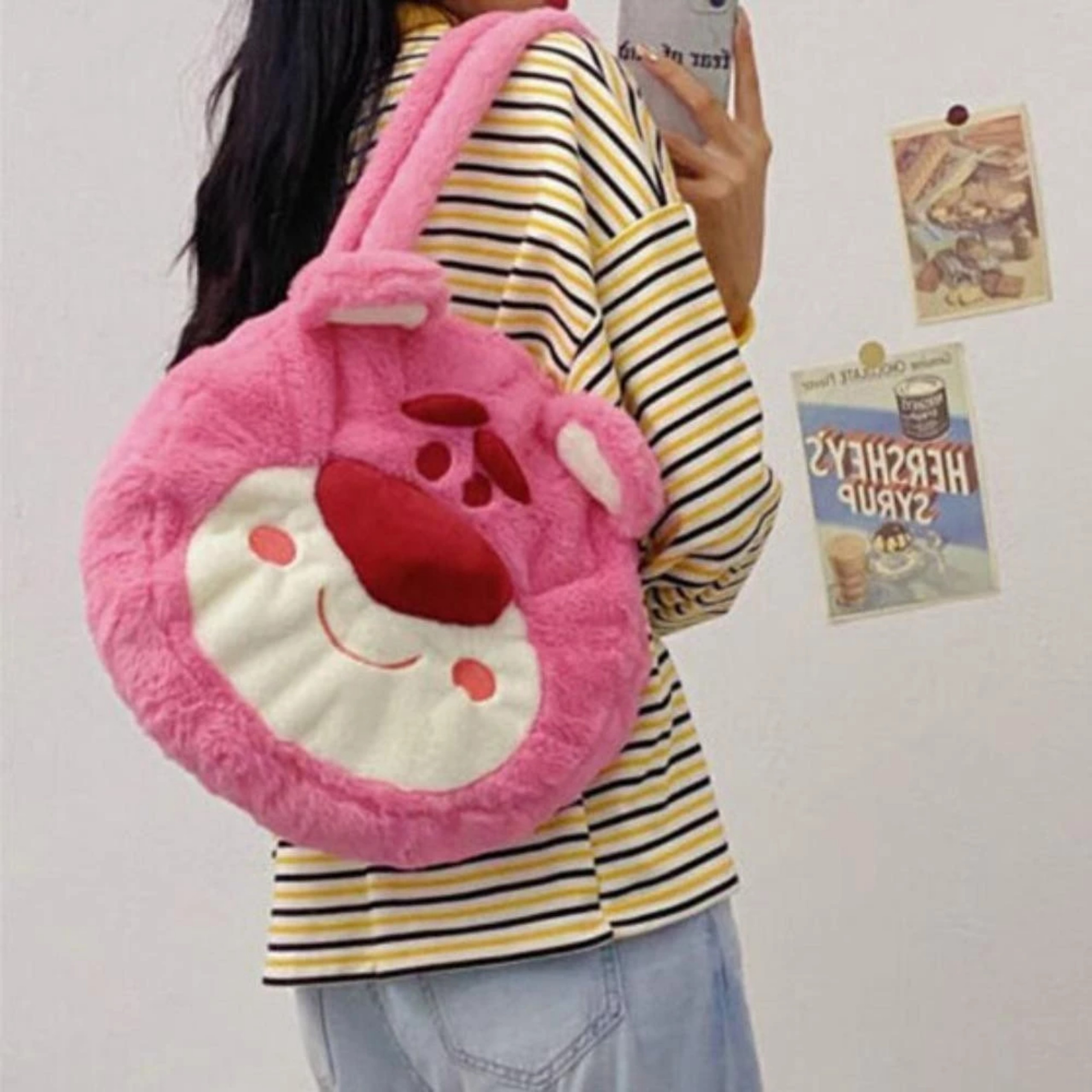 TÚI ĐEO GẤU DÂU TRÒN