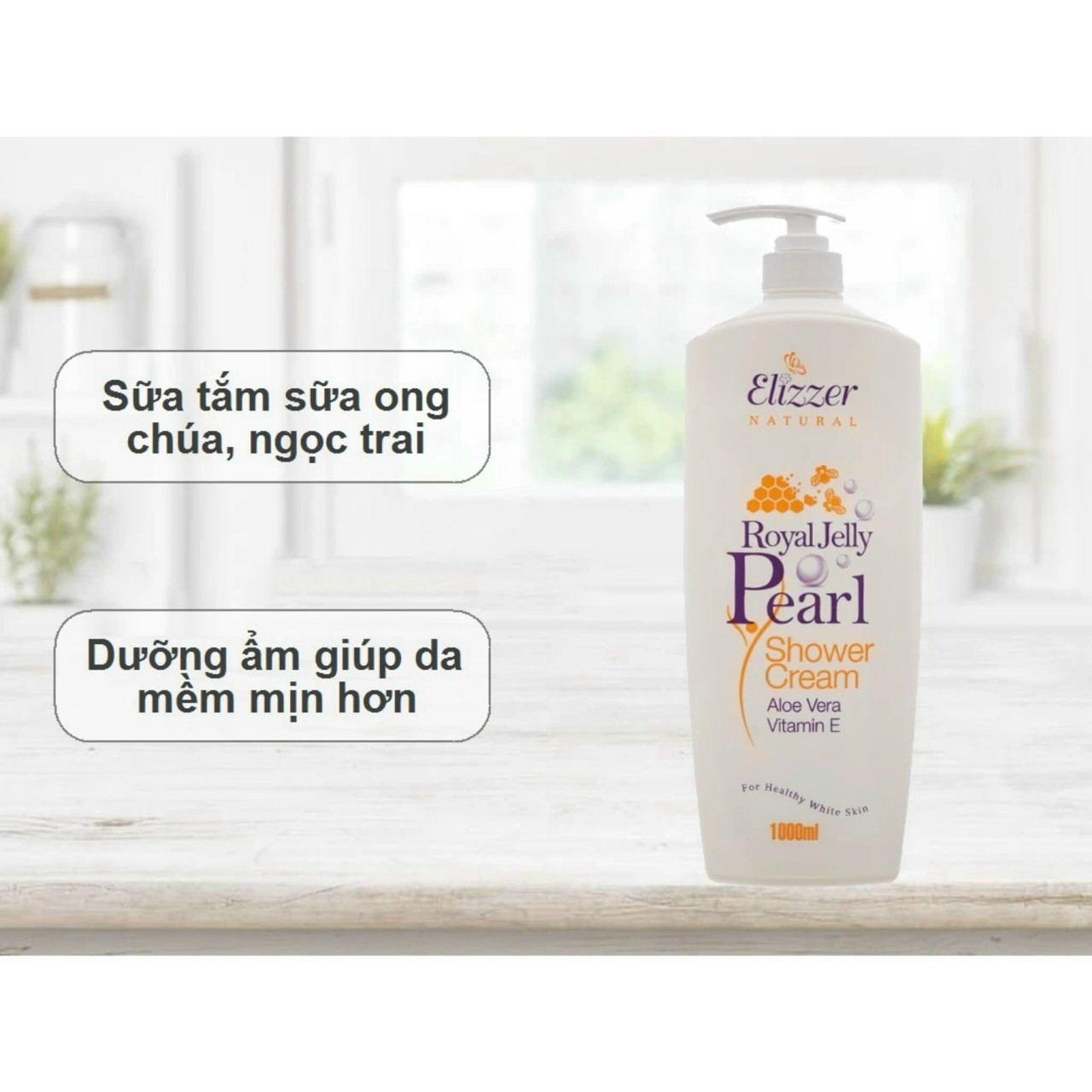 SỮA TẮM TRẮNG DA ELIZZER SỮA DÊ 1000ML