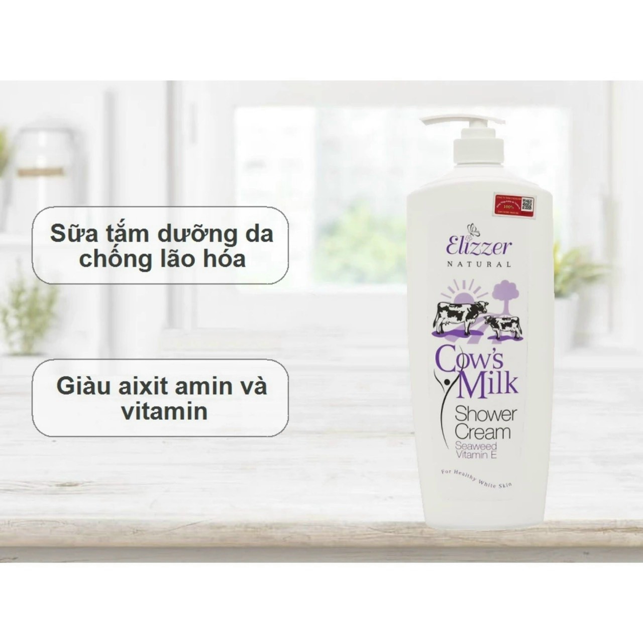 SỮA TẮM TRẮNG DA ELIZZER SỮA DÊ 1000ML