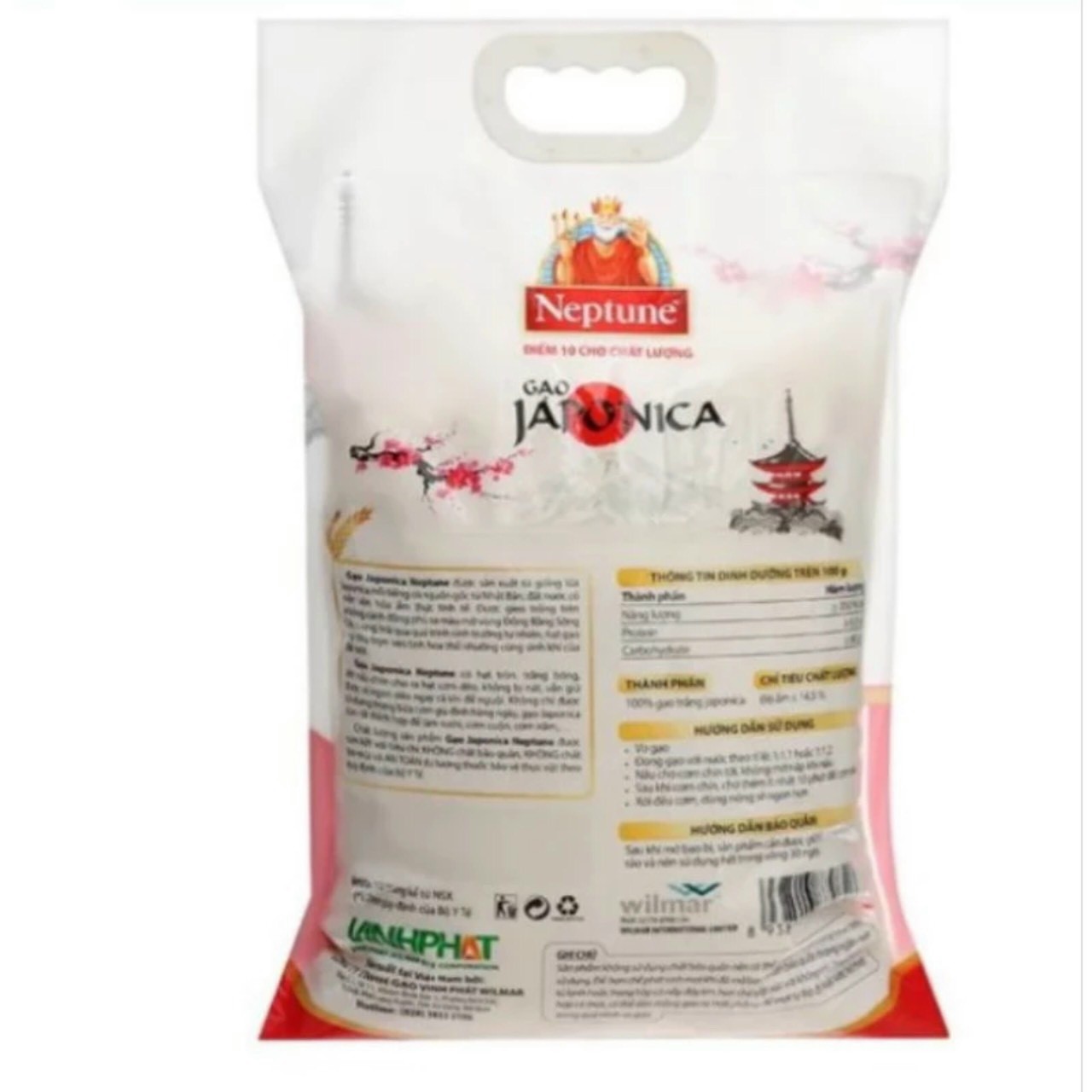 GẠO CÁC LOẠI NEPTUNE JAPONICA TÚI 5KG