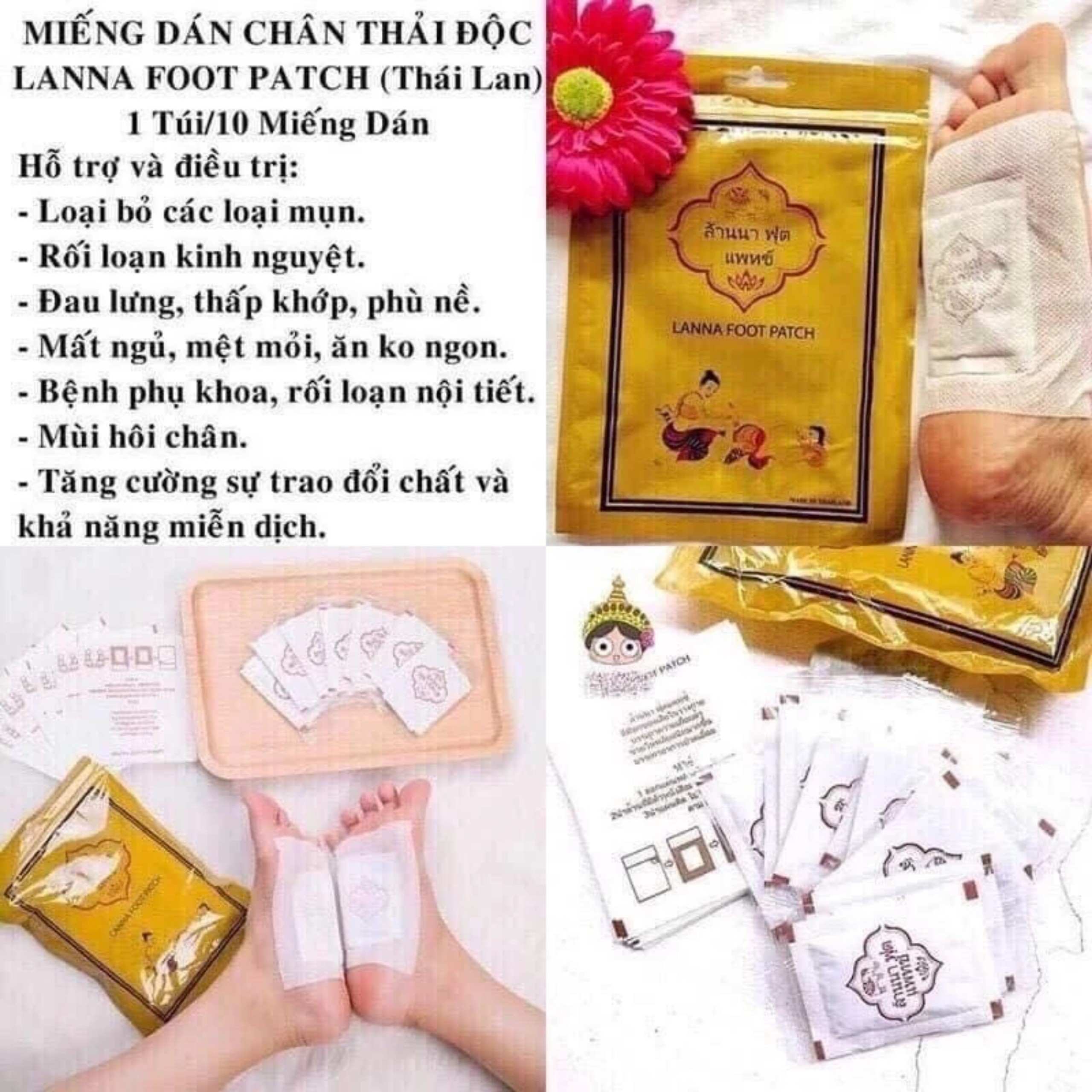MIẾNG DÁN THẢI ĐỘC CHÂN GOLD  PRINCESS ROYAL