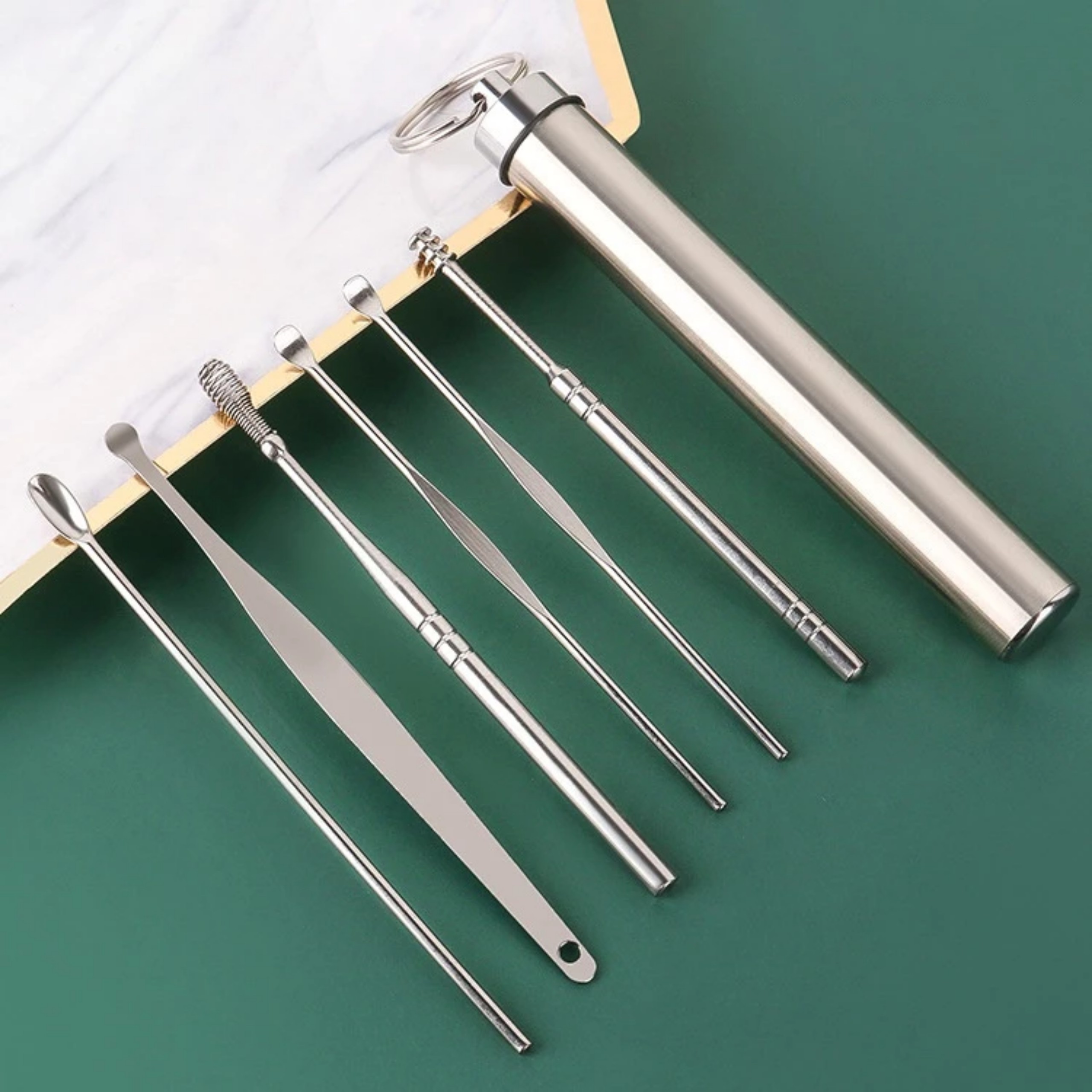 SET ỐNG ( INOX ) ĐỰNG DỤNG CỤ RÁY TAI MINI