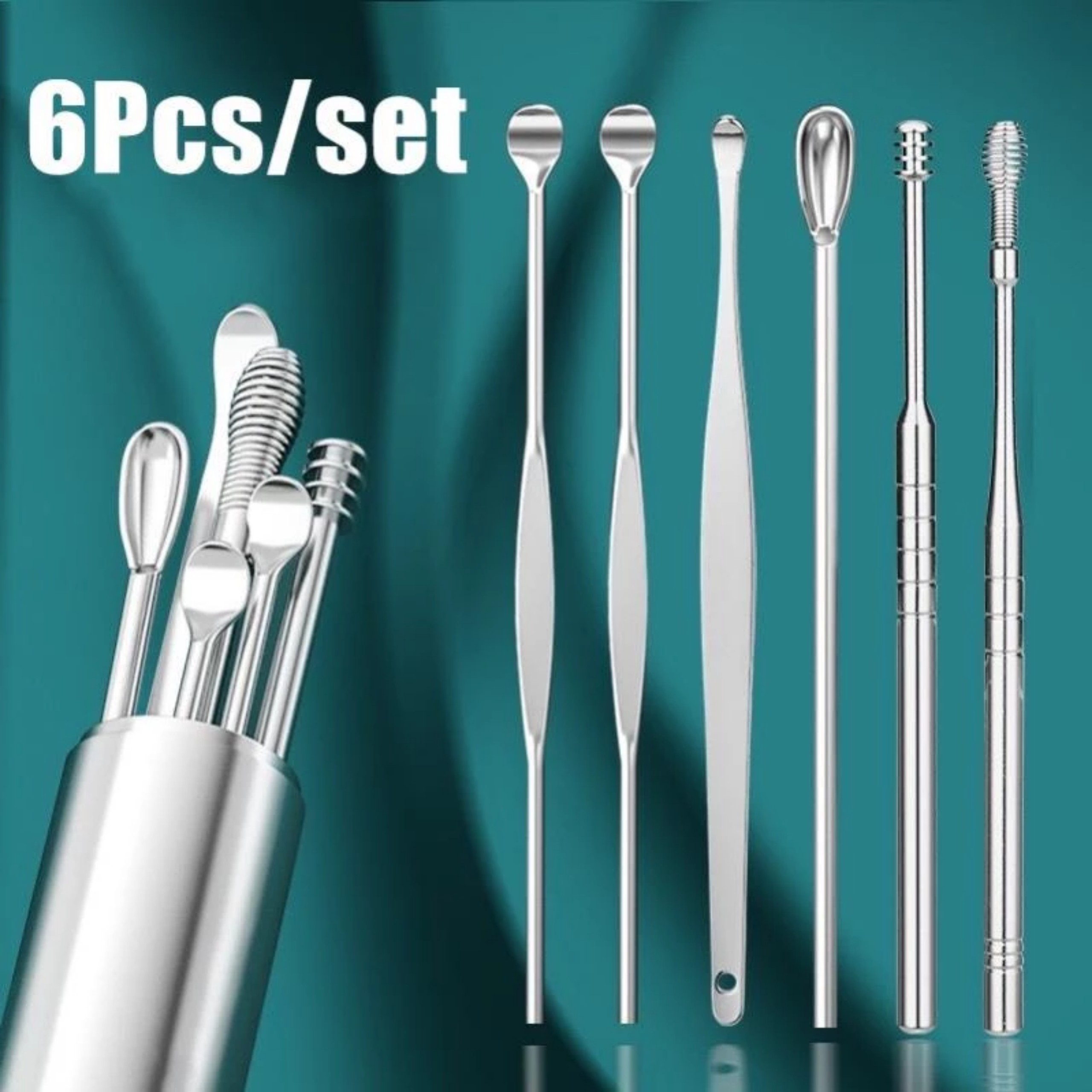 SET ỐNG ( INOX ) ĐỰNG DỤNG CỤ RÁY TAI MINI