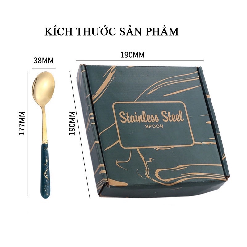 BỘ 6 MUỖNG MARBLE