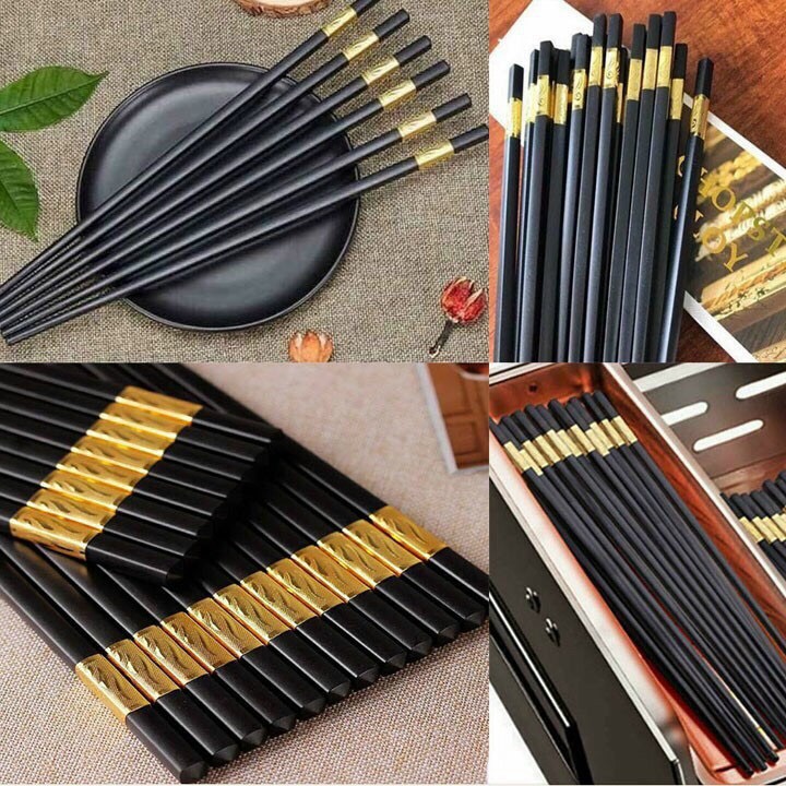 HỘP 10 ĐÔI ĐŨA ĐẦU MẠ VÀNG