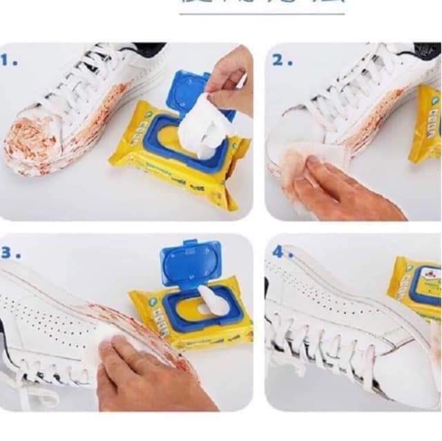 KHĂN GIẤY LAU GIÀY ( MÀU VÀNG )