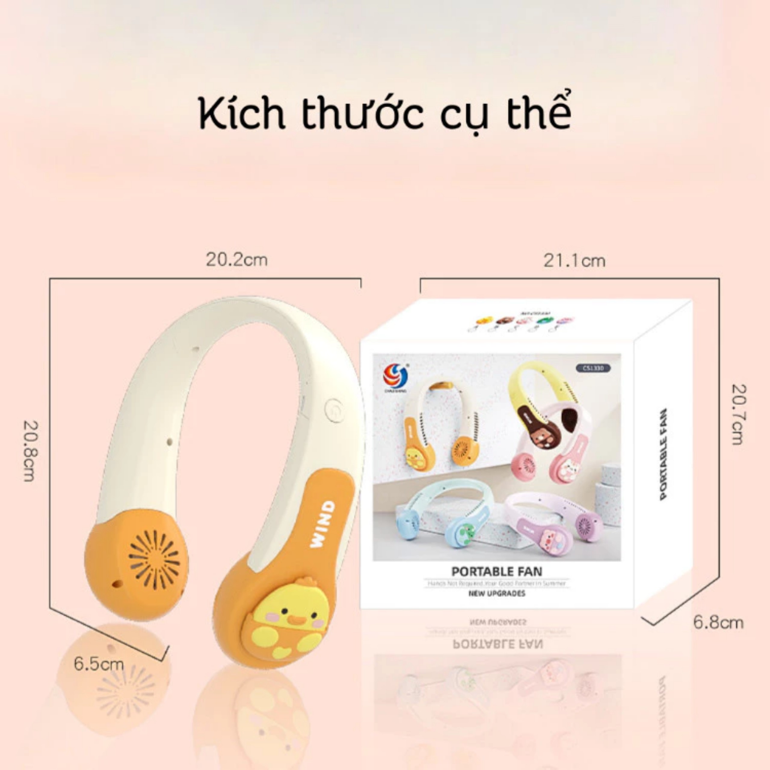QUẠT MINI ĐEO CỔ KHÔNG CÁNH