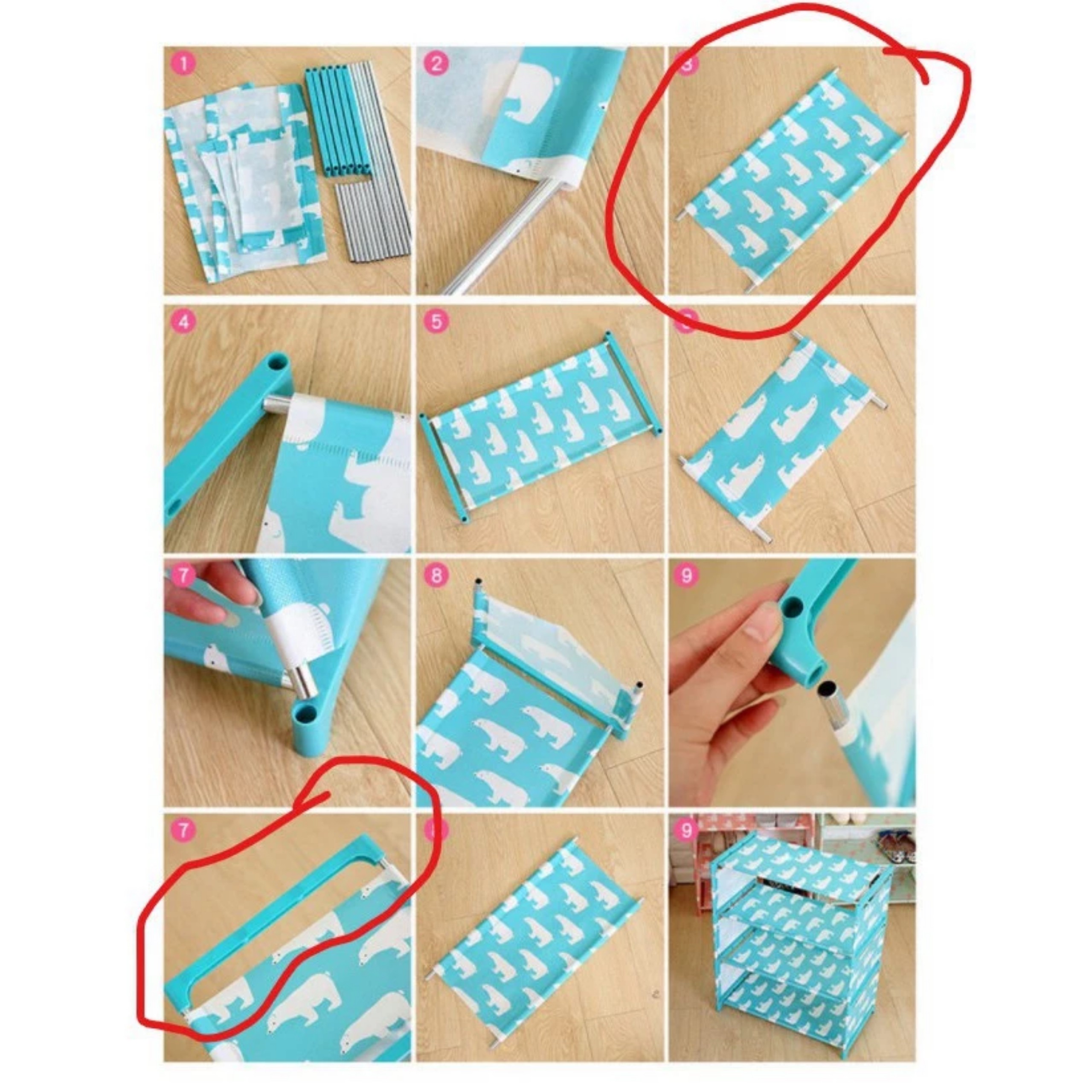 KỆ GIÀY DÉP VẢI 4 TẦNG HOA VĂN