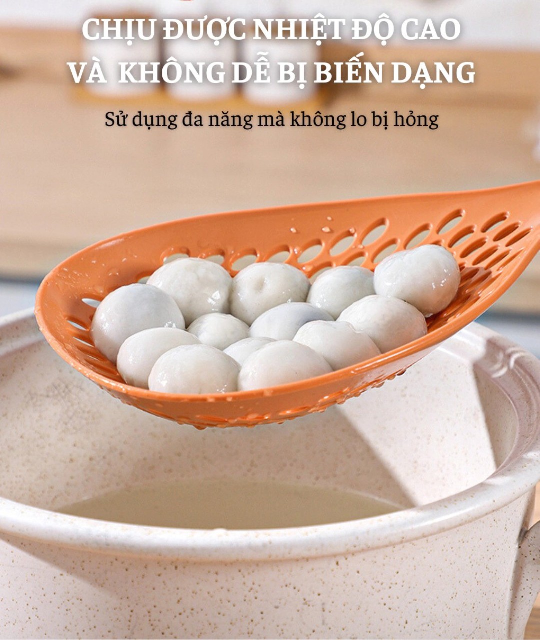 COMBO 2 MUỖNG SIZE ĐẠI VỚT BÚN ( NHỰA )