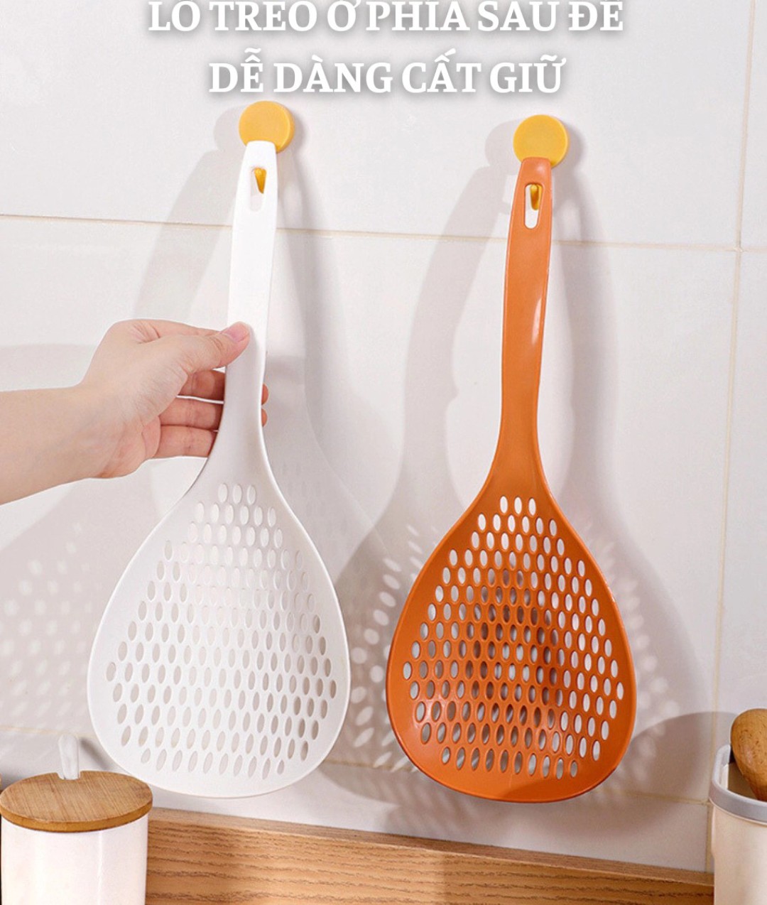 COMBO 2 MUỖNG SIZE ĐẠI VỚT BÚN ( NHỰA )