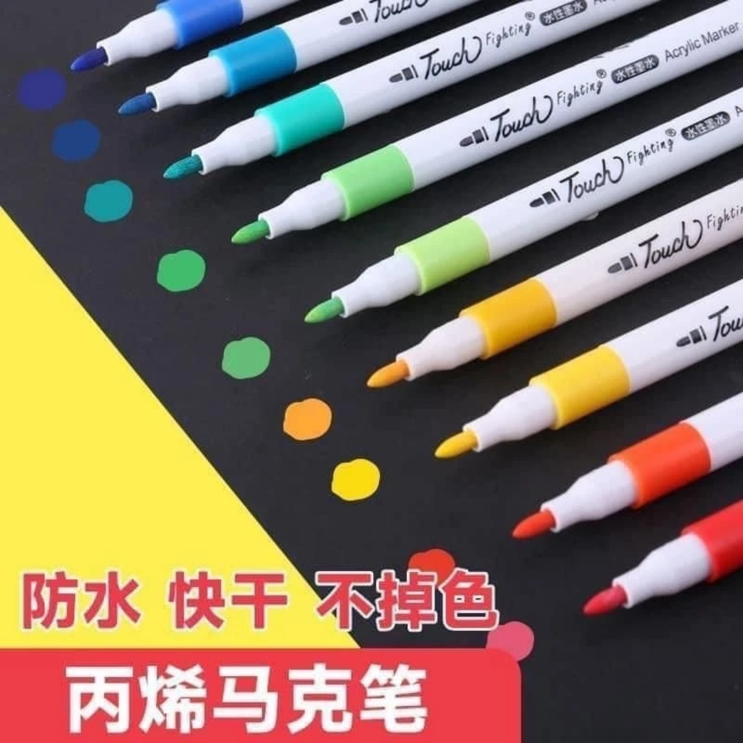 Bút Màu Acrylic Marker 60 màu Cao Cấp Màu Sắc Tươi Sáng - Bút Lông Màu