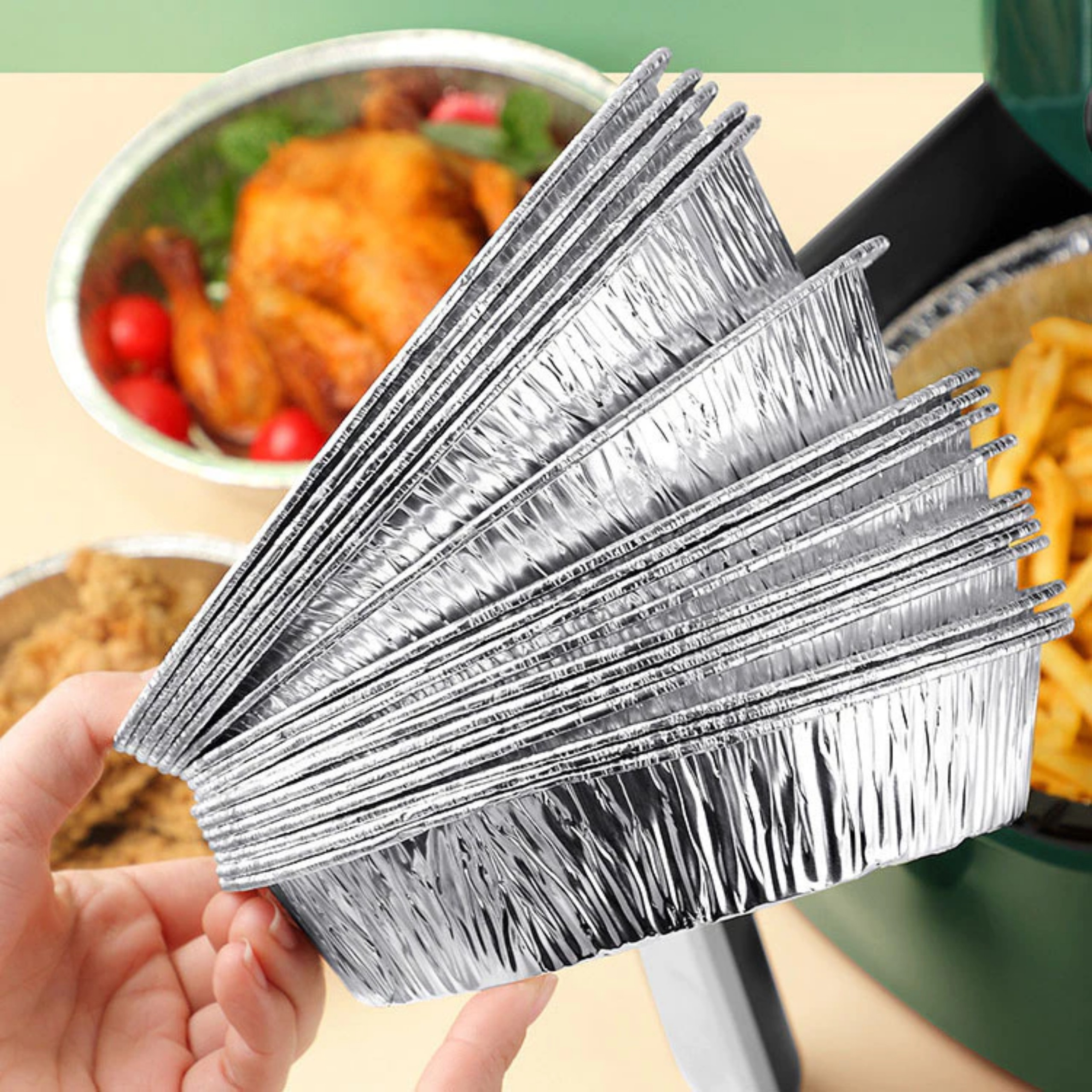 KHAY GIẤY BẠC LÓT NỒI CHIÊN SIZE 20CM