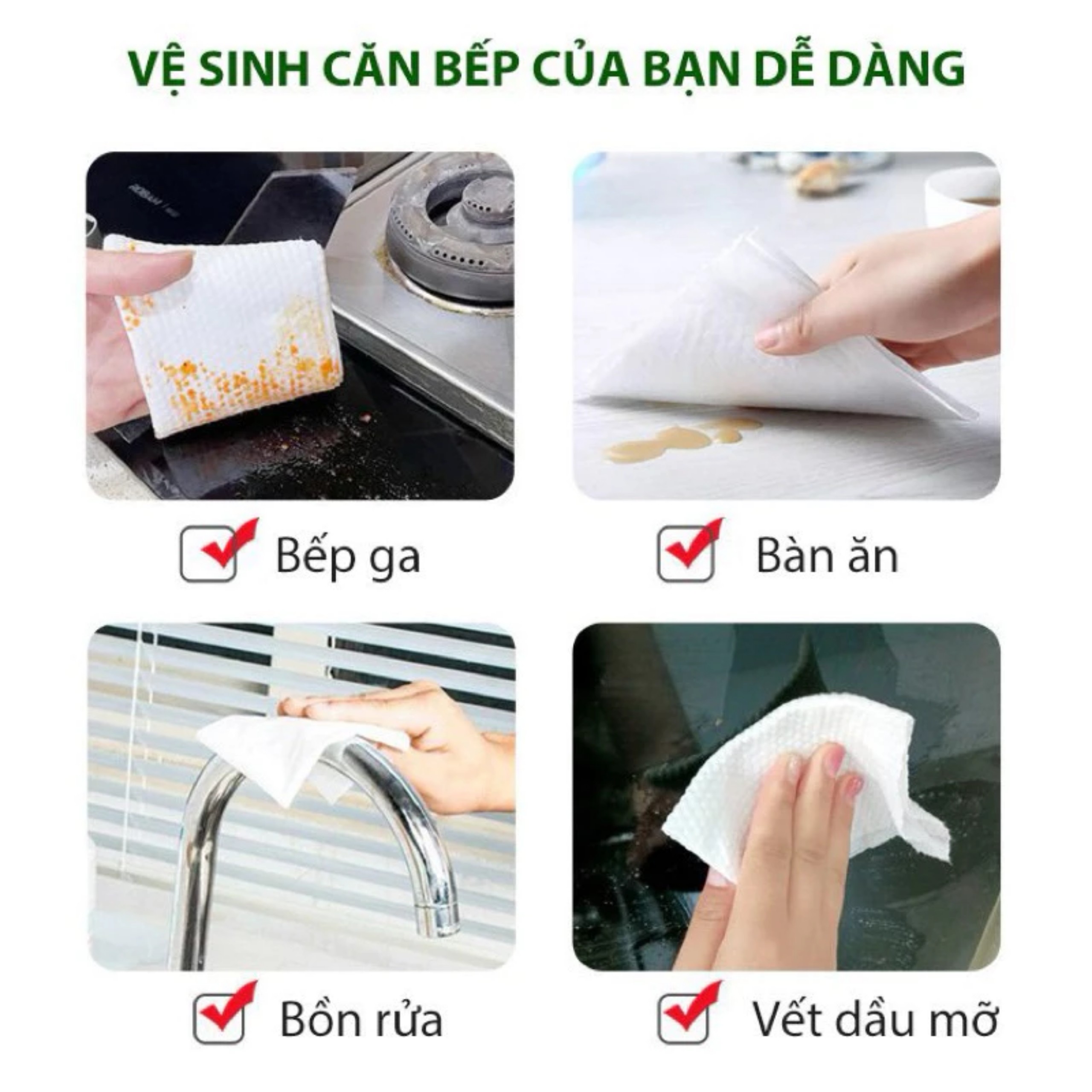 HỘP 80 GIẤY LAU BẾP KITCHEN WIPES