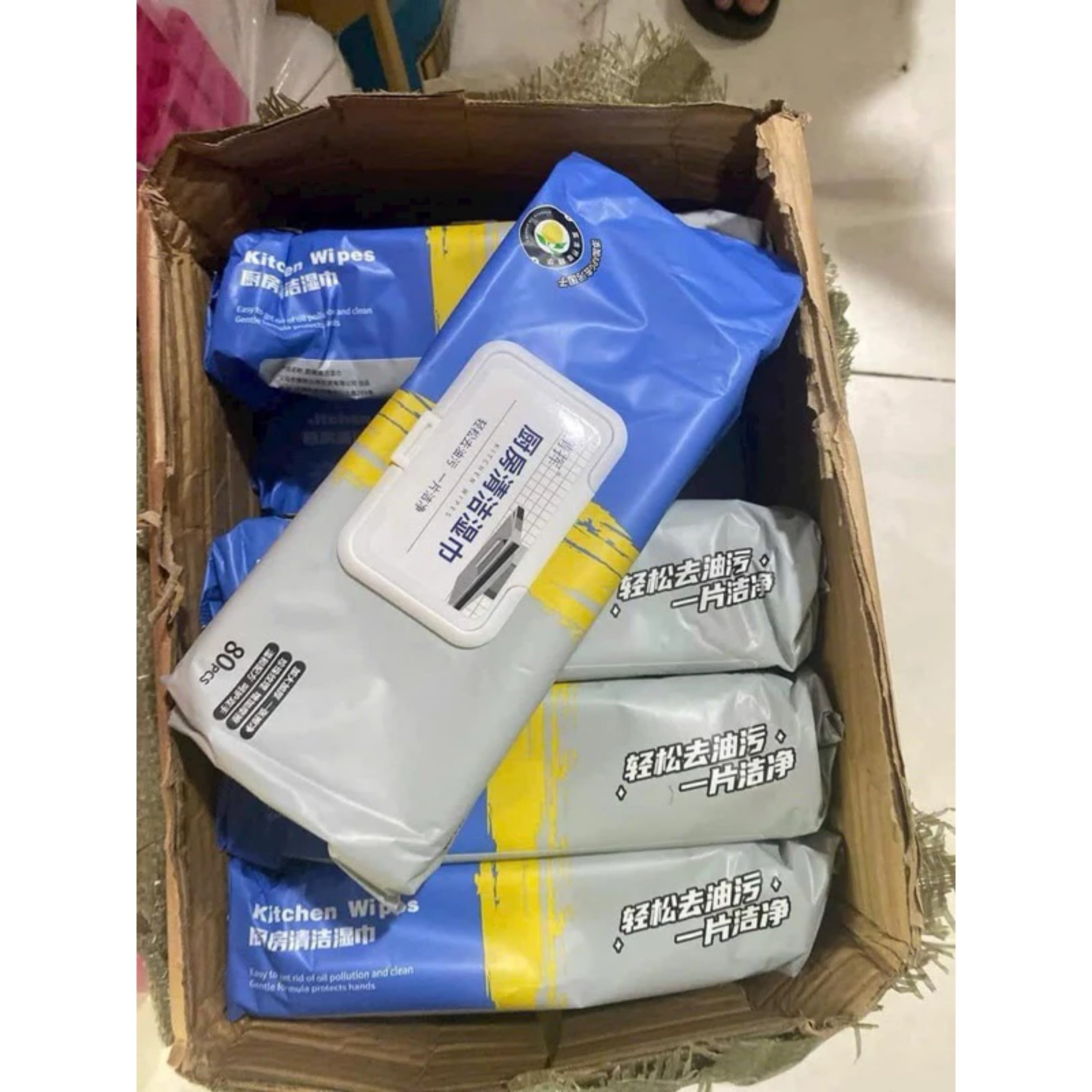 HỘP 80 GIẤY LAU BẾP KITCHEN WIPES