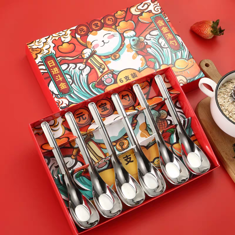 SET 6 THÌA INOX BẠC