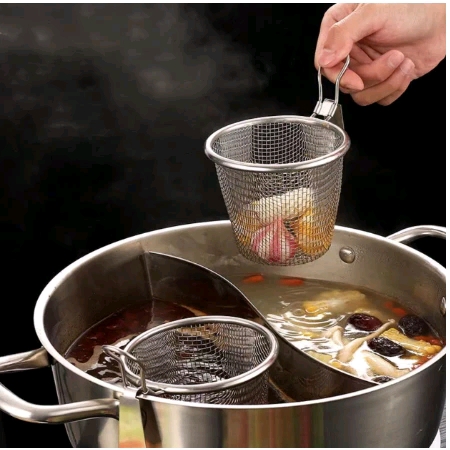 GIỎ LƯỚI NHÚNG LẨU, MÌ VỚT ĐỒ CHIÊN VỚT RÁO DẦU MỠ