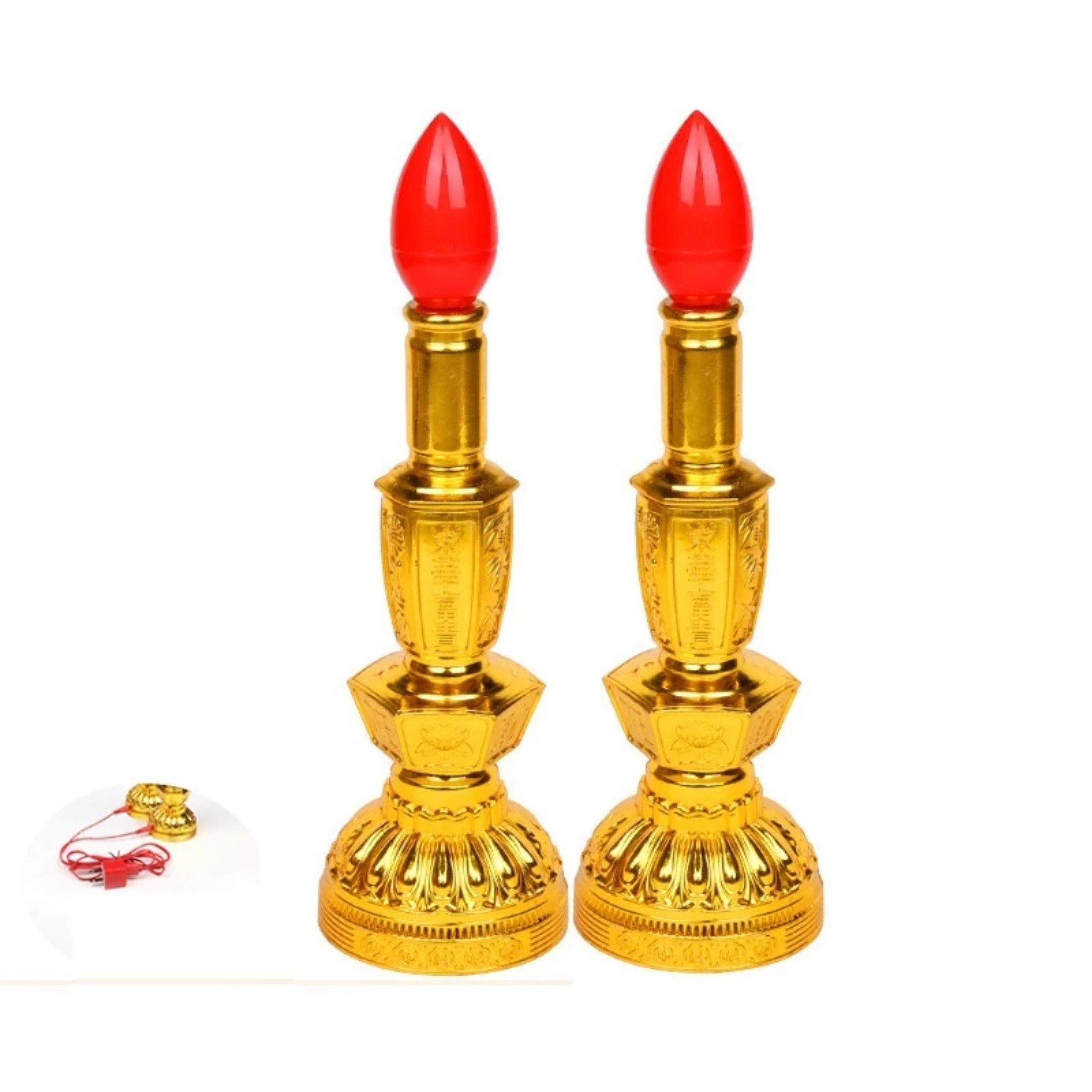 CẶP ĐÈN THỜ ĐẾ VÀNG