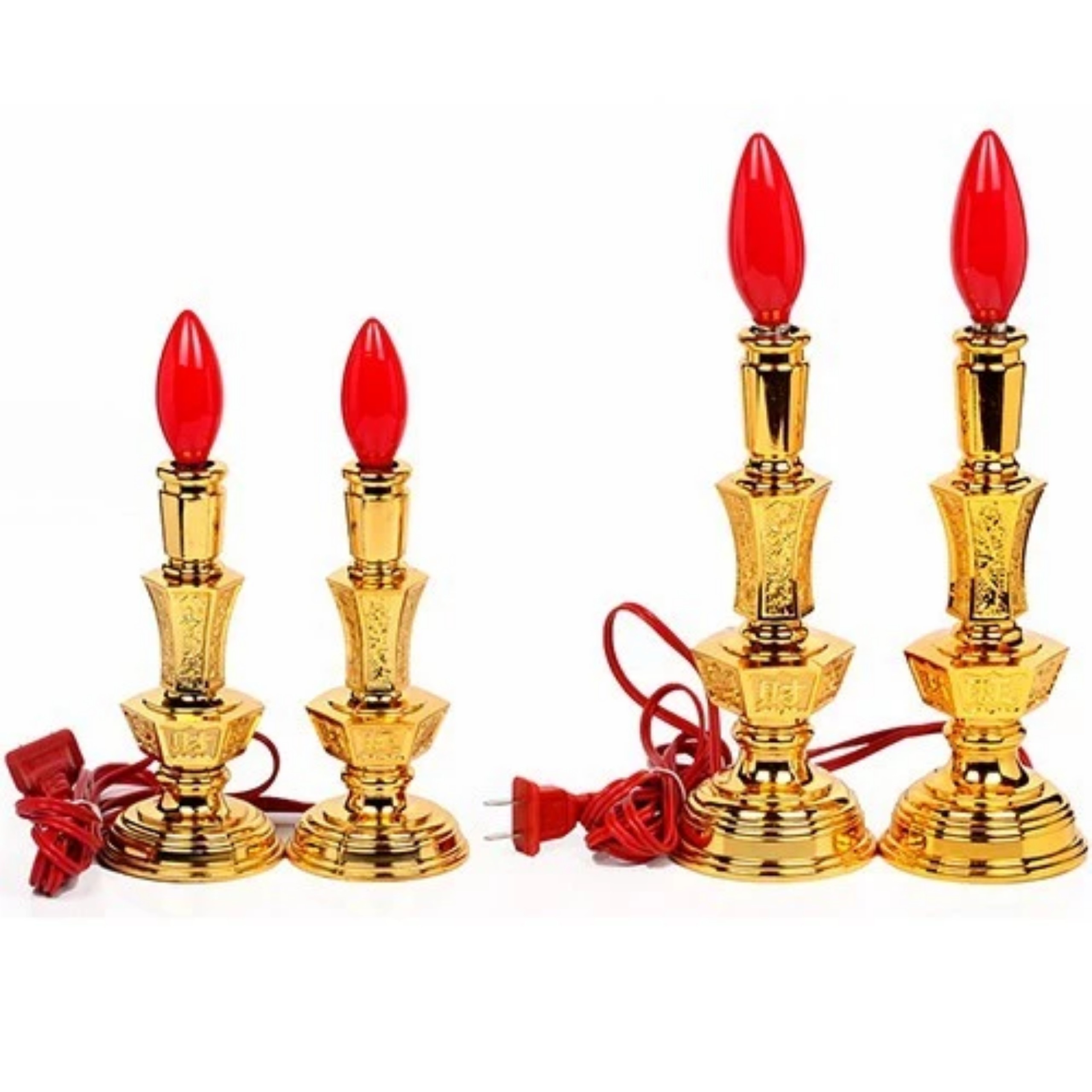 CẶP ĐÈN THỜ ĐẾ VÀNG