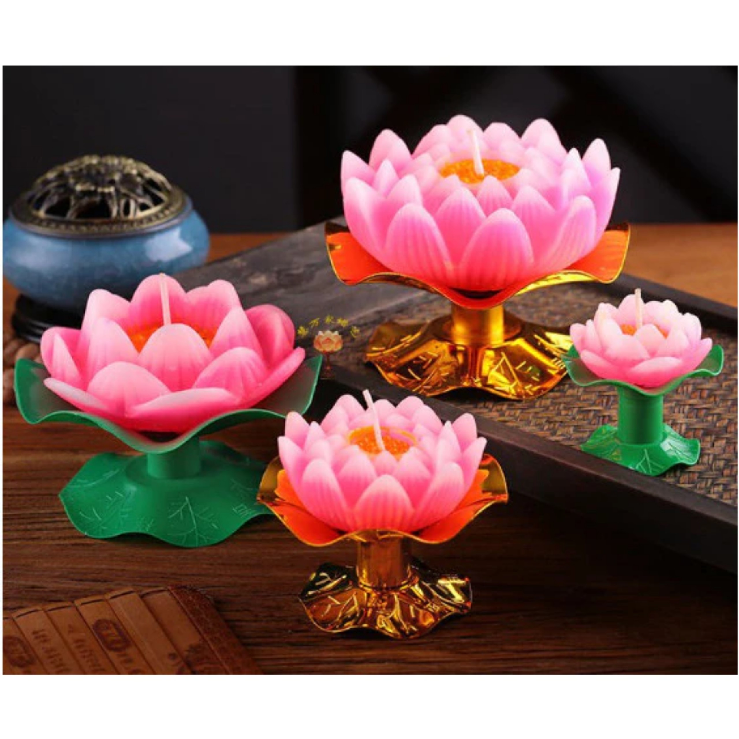 SET 2 ĐÈN CÀY HÌNH HOA SEN