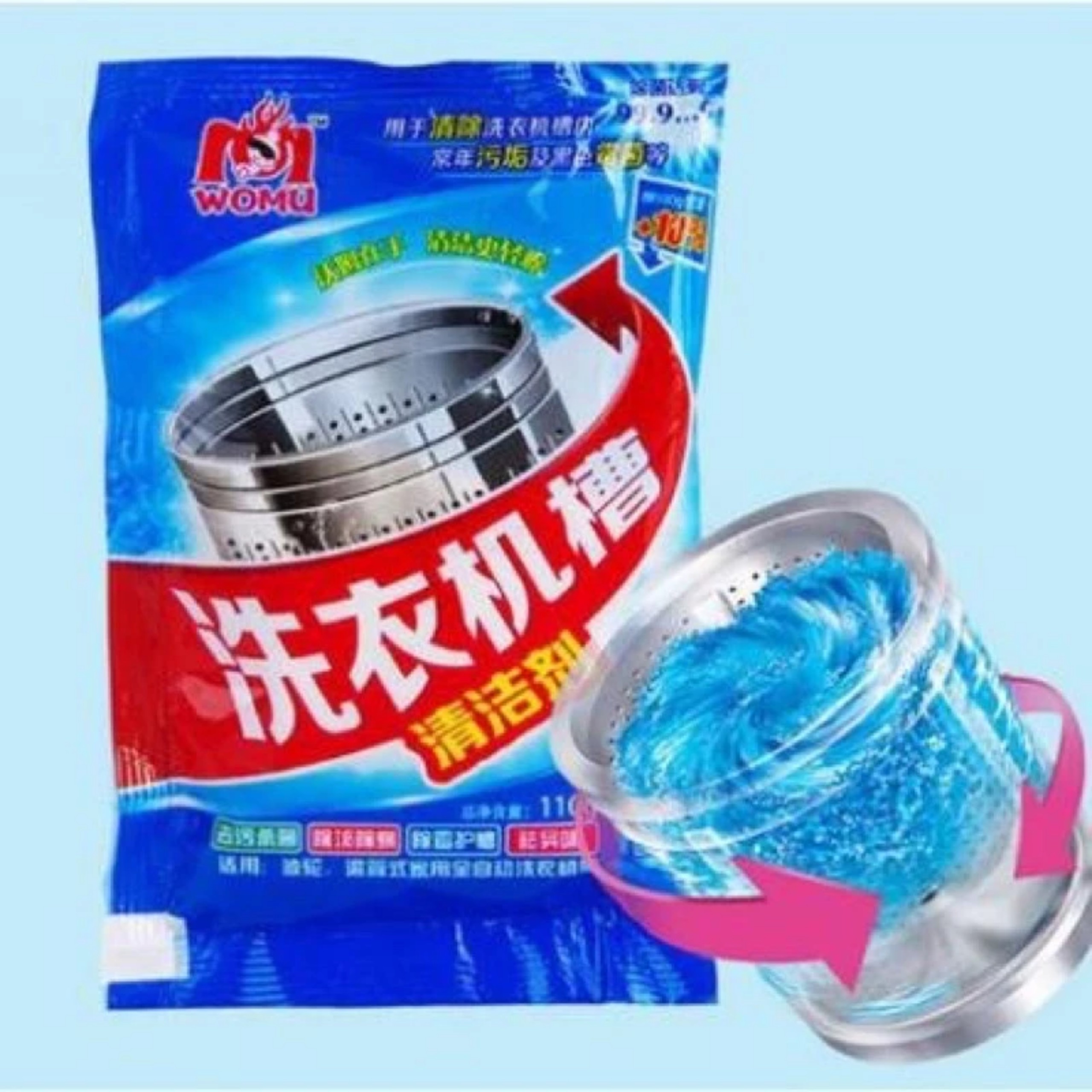 SET 5 BỊCH BỘT TẨY VỆ SINH LỒNG MÁY GIẶT WOMU