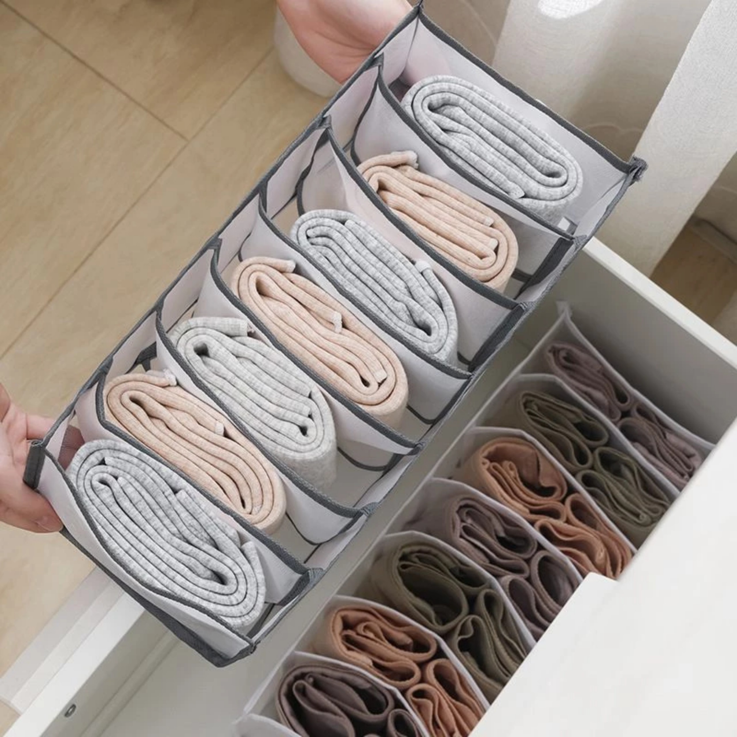 HỘP VẢI 7 NGĂN ĐỰNG ĐỒ LÓT