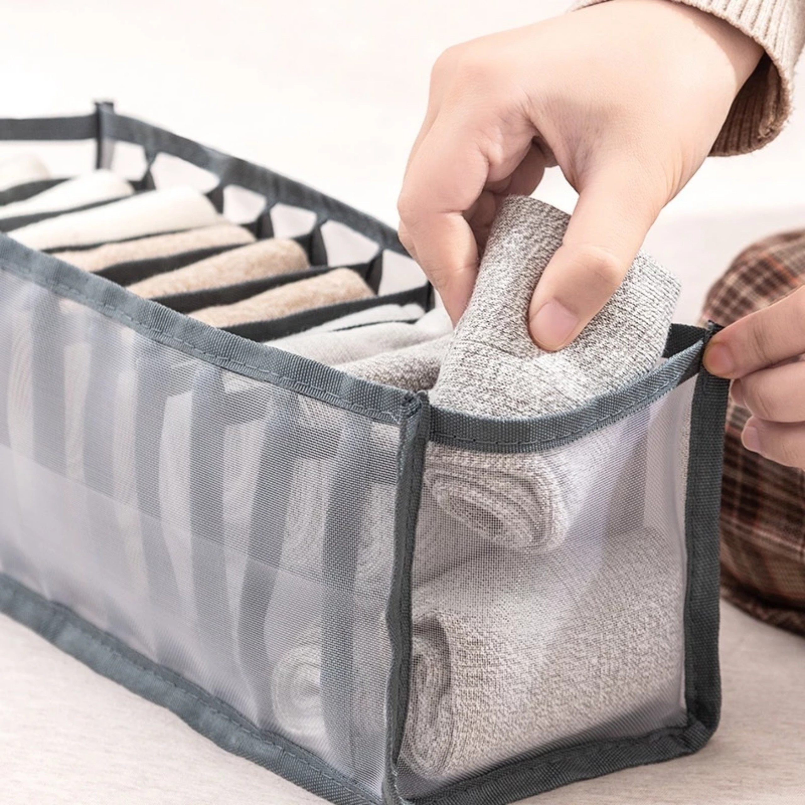 HỘP VẢI 7 NGĂN ĐỰNG ĐỒ LÓT