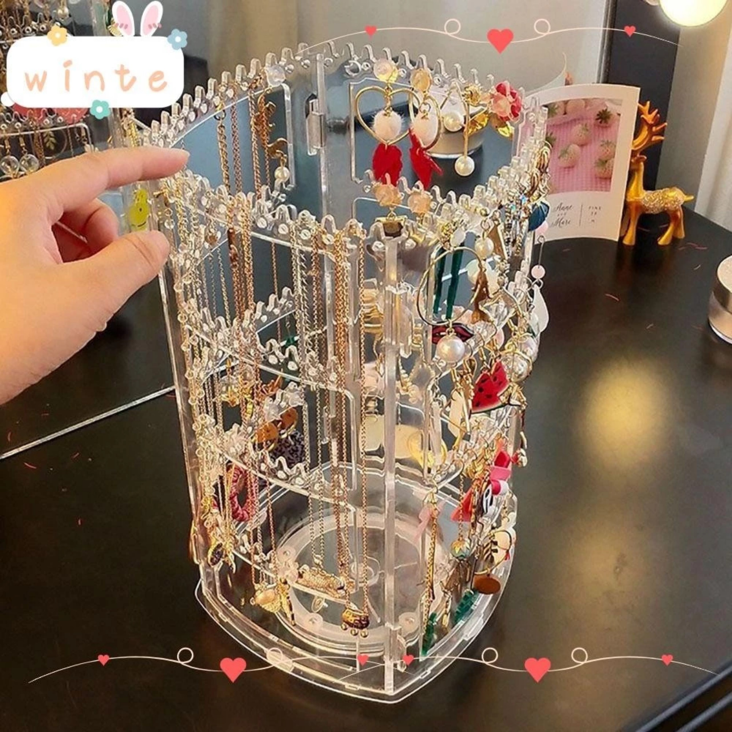 GIÁ TRƯNG BÀY ĐỒ TRANG SỨC XOAY 360 ĐỘ