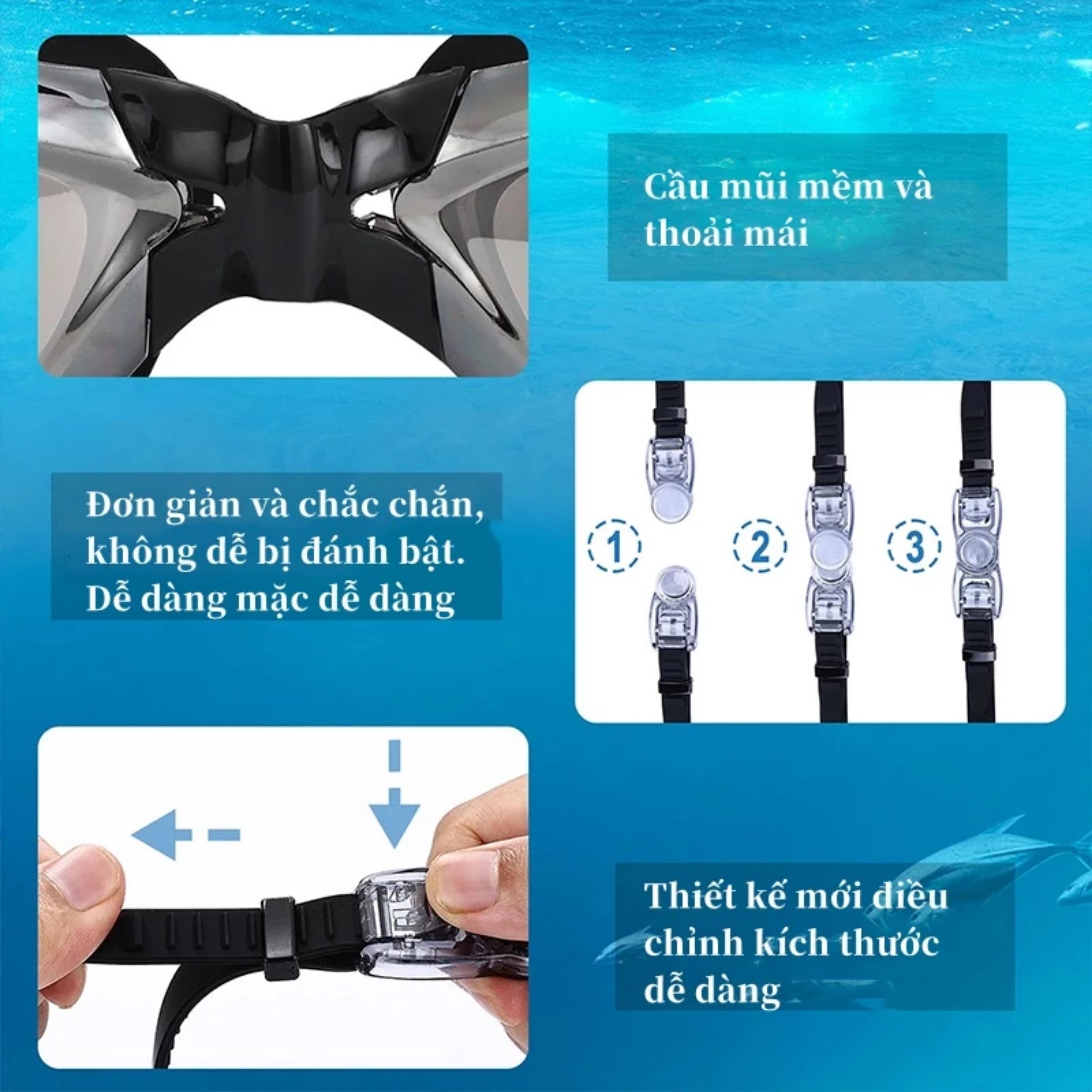 KÍNH BƠI CHỐNG SƯƠNG KÈM NÚT BỊT TAI