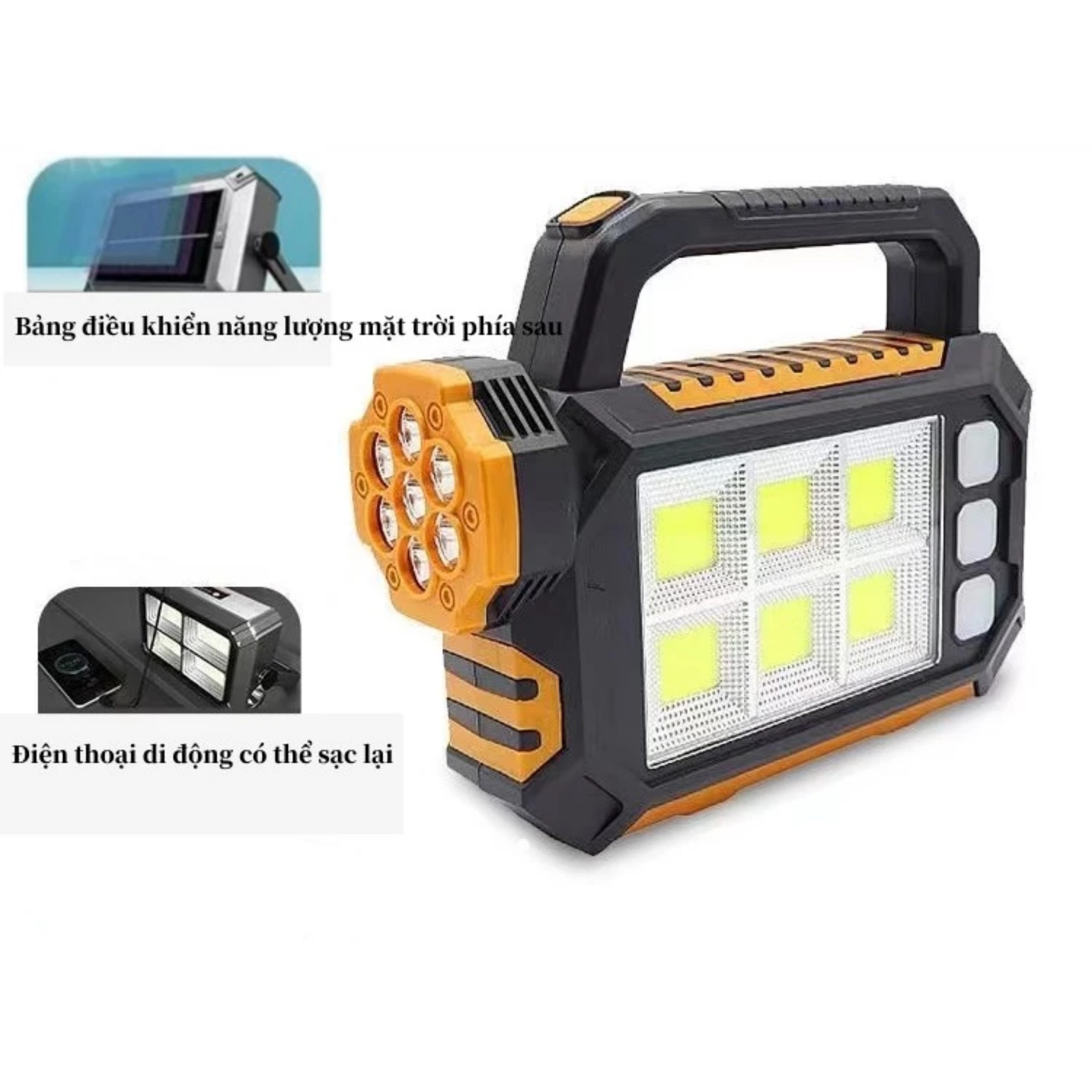 ĐÈN PIN CẦM TAY TÍCH ĐIỆN NĂNG LƯỢNG MẶT TRỜI