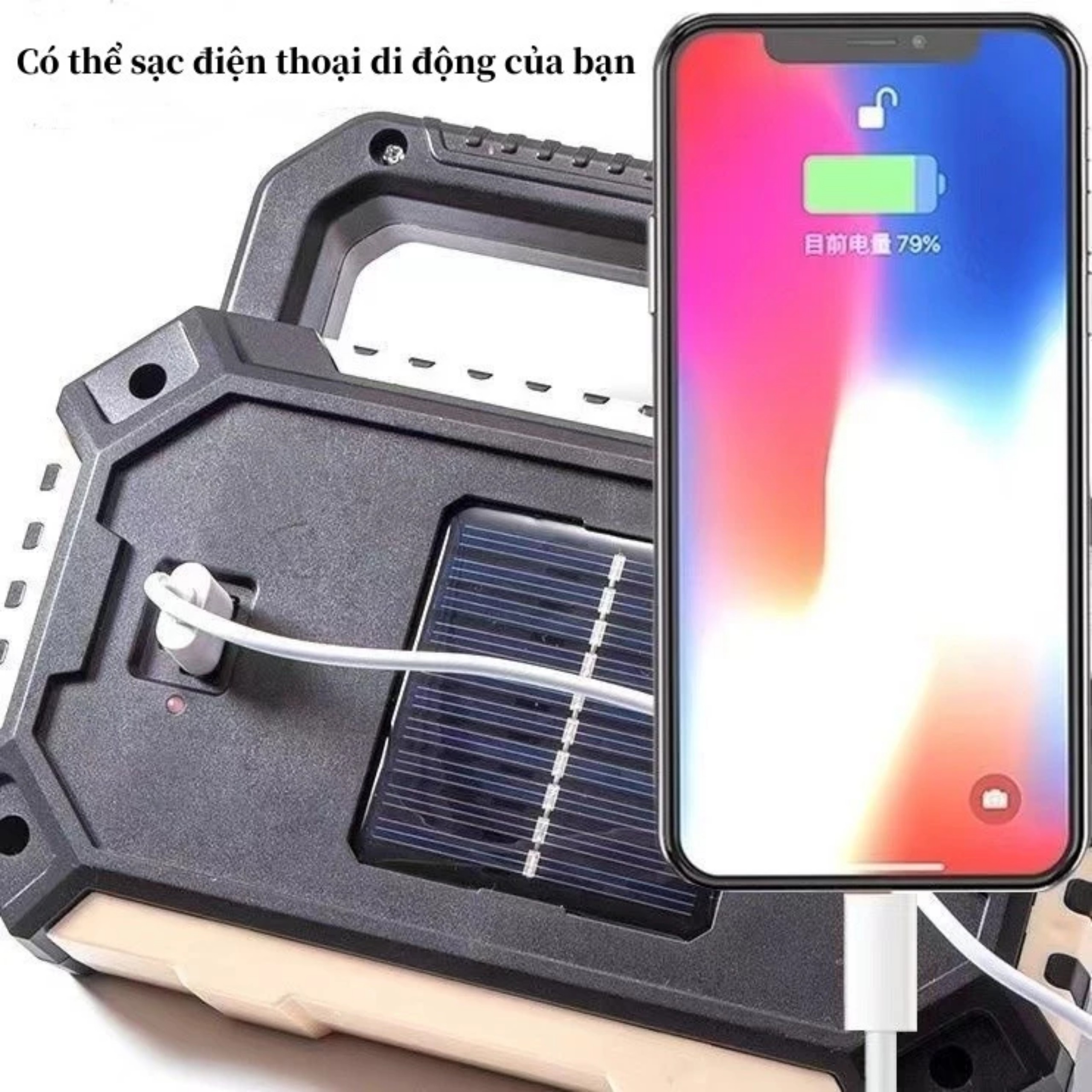 ĐÈN PIN CẦM TAY TÍCH ĐIỆN NĂNG LƯỢNG MẶT TRỜI