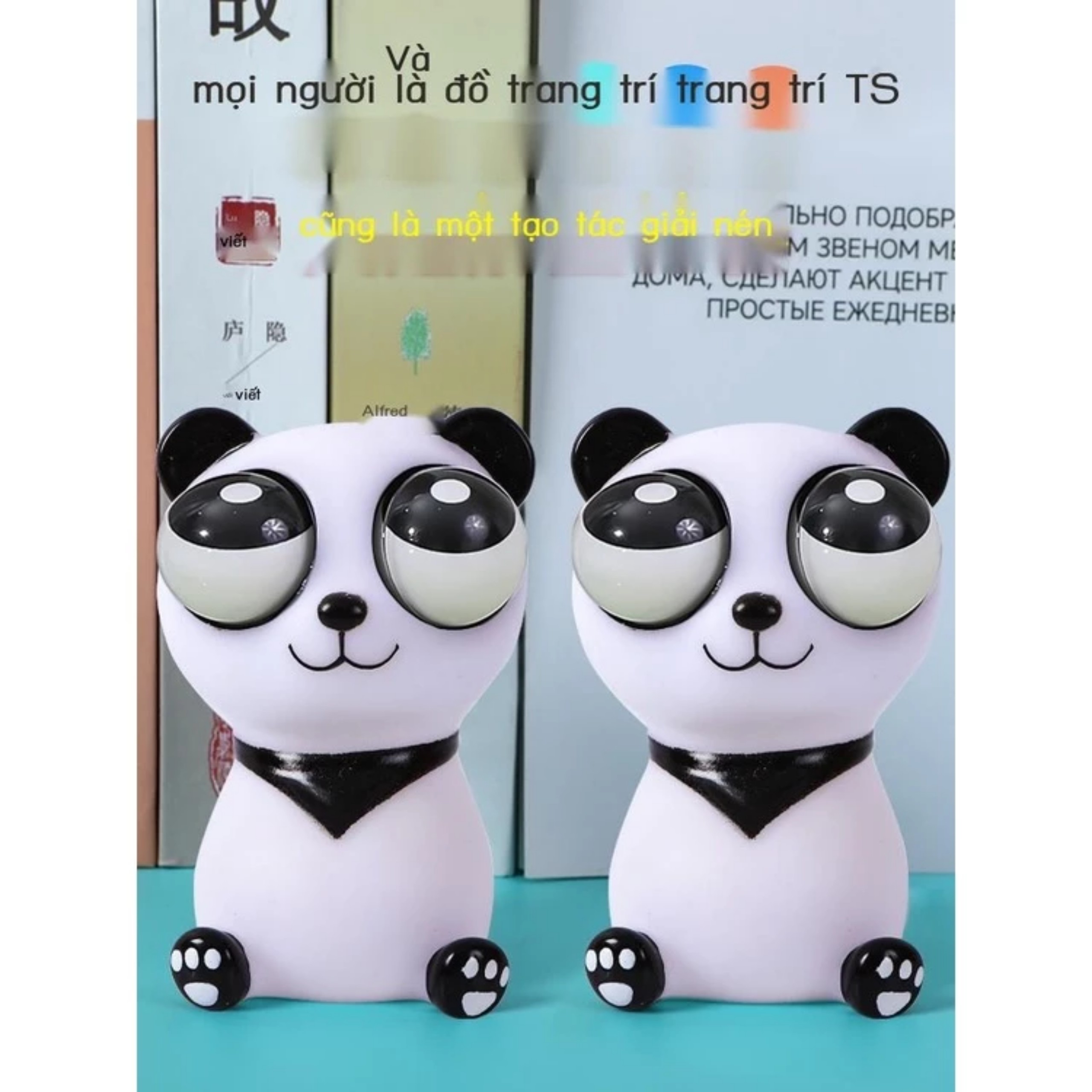 SQUISHY GẤU TRÚC MẮT LỒI - BÓP TAN CĂNG THẲNG