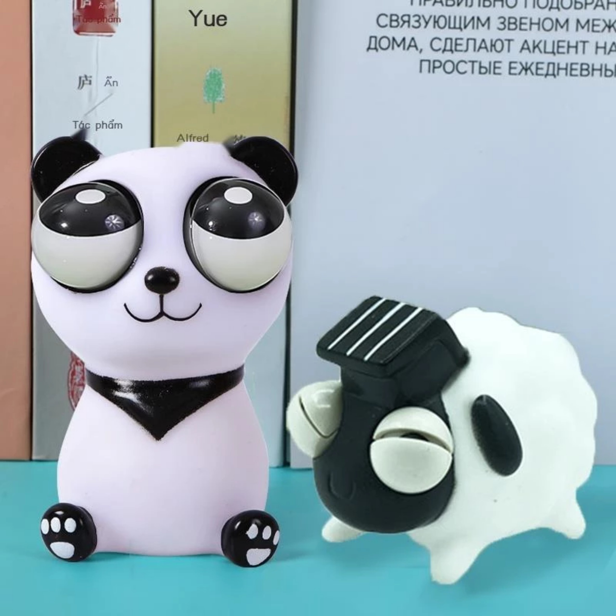 SQUISHY GẤU TRÚC MẮT LỒI - BÓP TAN CĂNG THẲNG