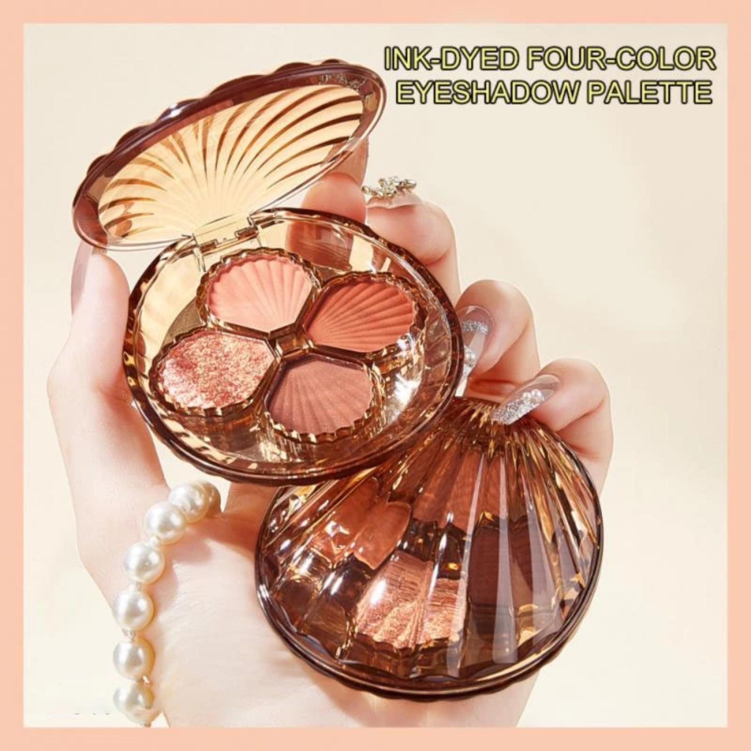 BĂNG PHẤN MẮT 4 Ô HÌNH VỎ SÒ CHỐNG THẤM NƯỚC