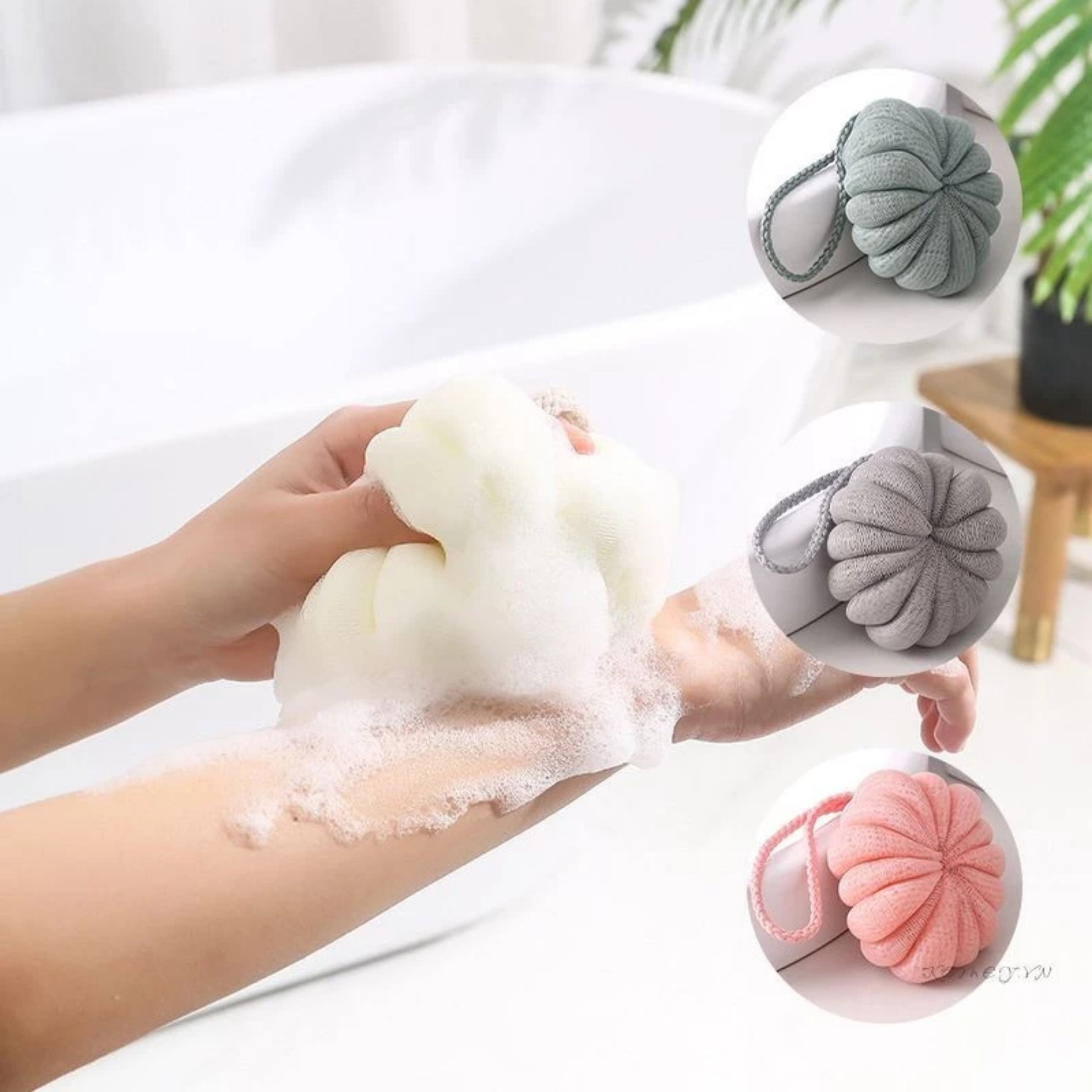 SET 2 BÔNG TẮM TRÒN BÍ NGÔ