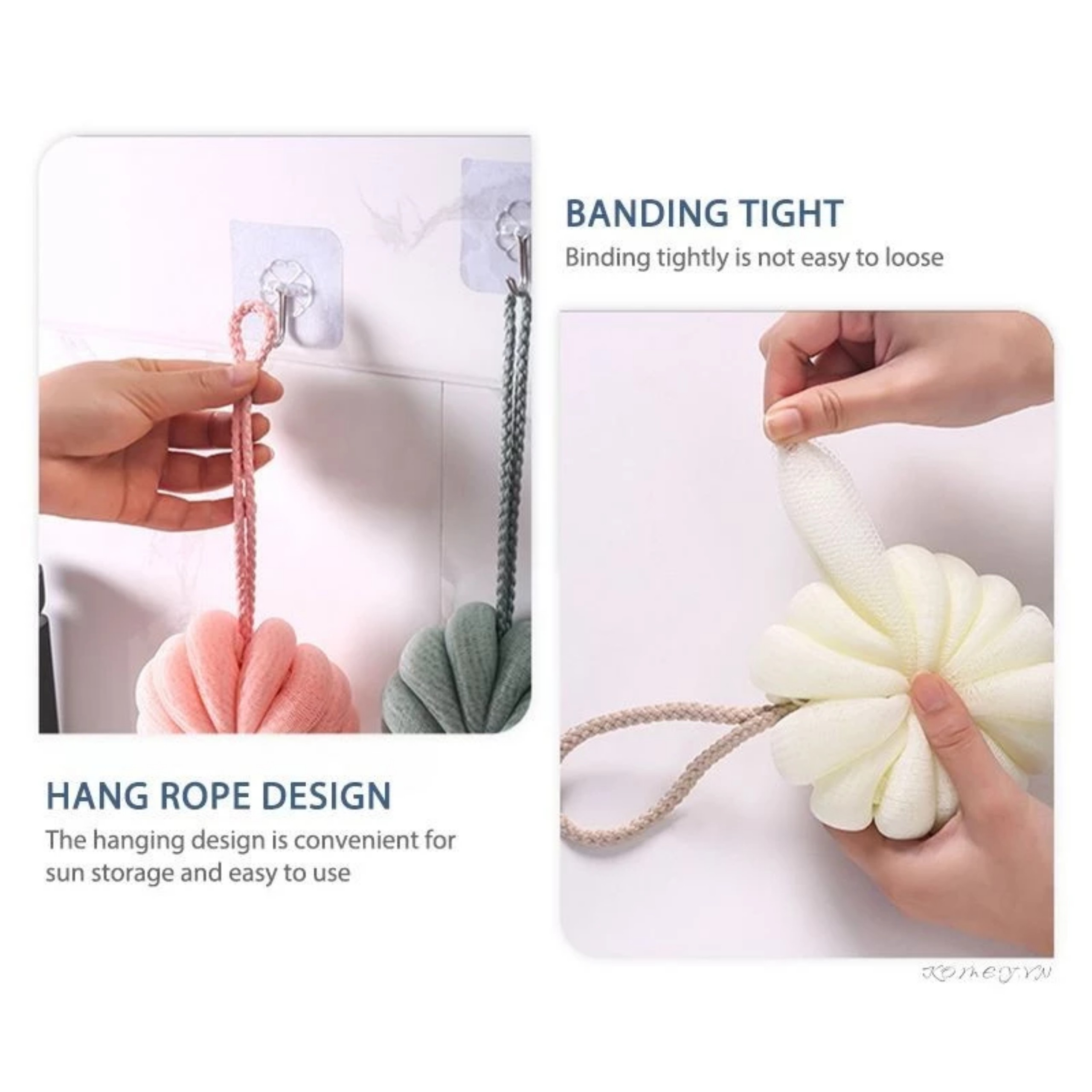 SET 2 BÔNG TẮM TRÒN BÍ NGÔ