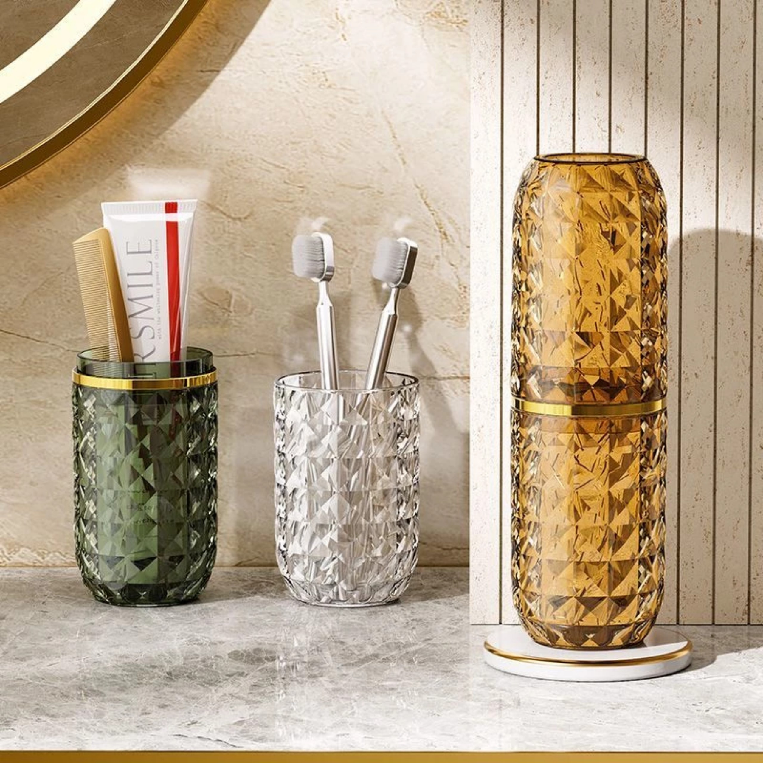 ỐNG ĐỰNG BÀN CHẢI KEM ĐÁNH RĂNG DU LỊCH MẪU KIM CƯƠNG