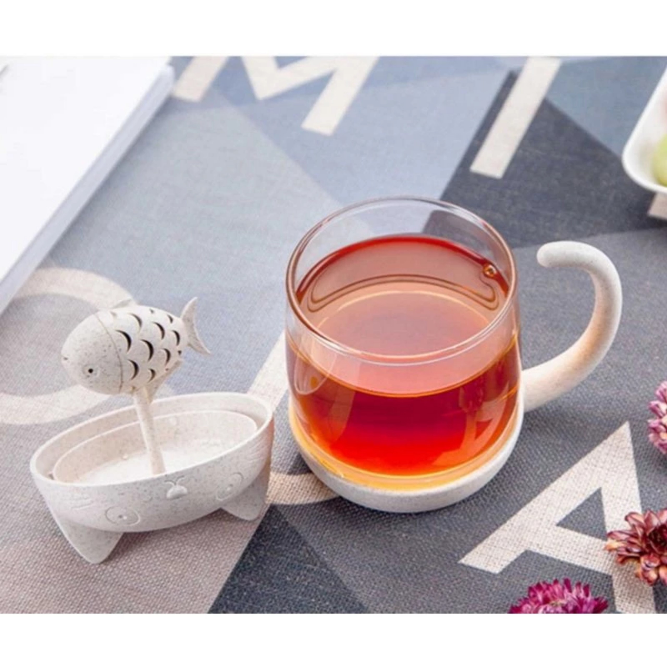 CỐC PHA TRÀ HÌNH MÈO KÈM NẮP