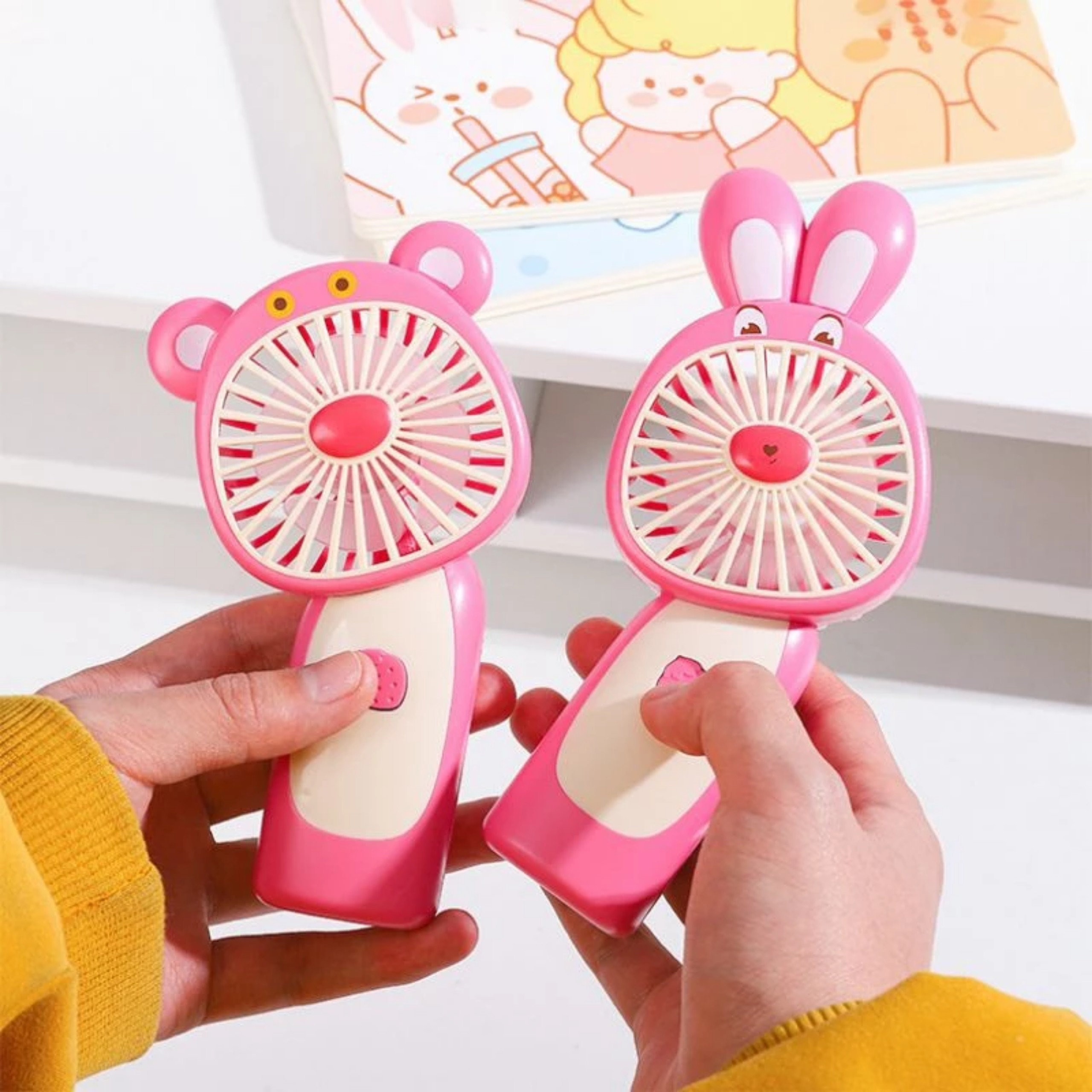 QUẠT MINI GẤU DÂU LOTSO