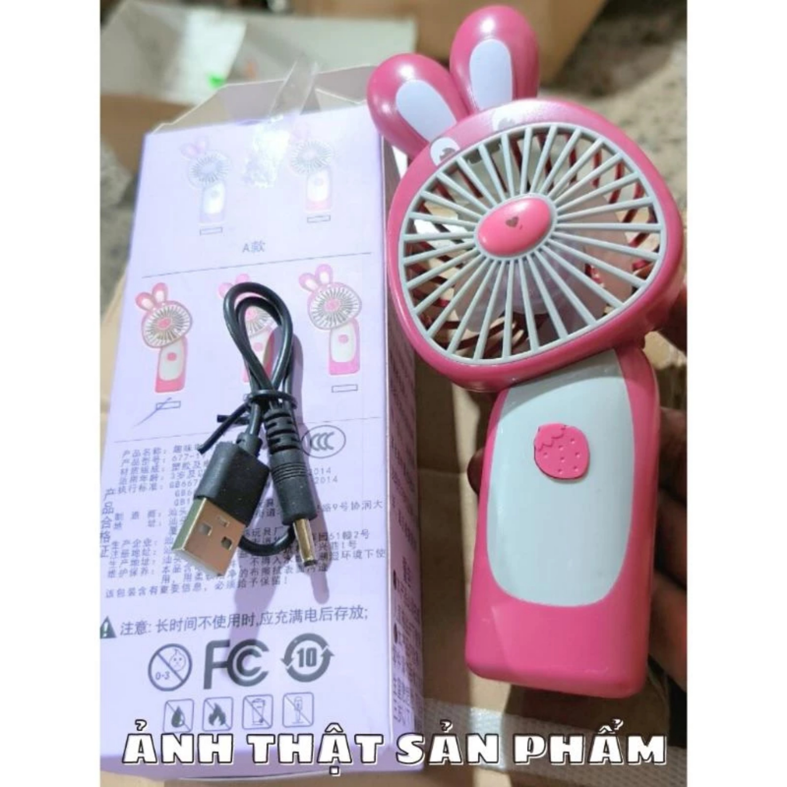 QUẠT MINI GẤU DÂU LOTSO