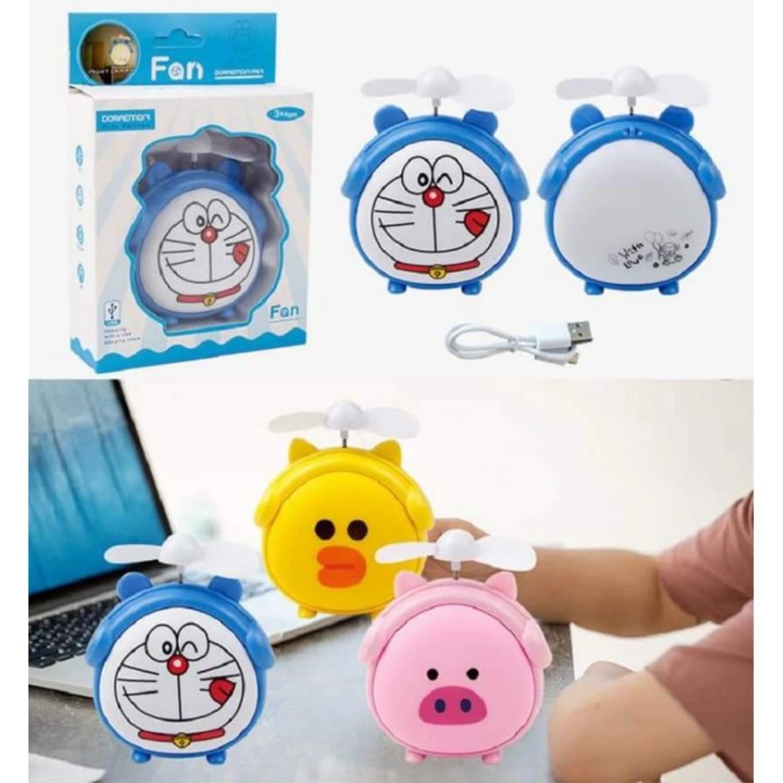 QUẠT MINI ĐỂ BÀN HÌNH THÚ DỄ THƯƠNG