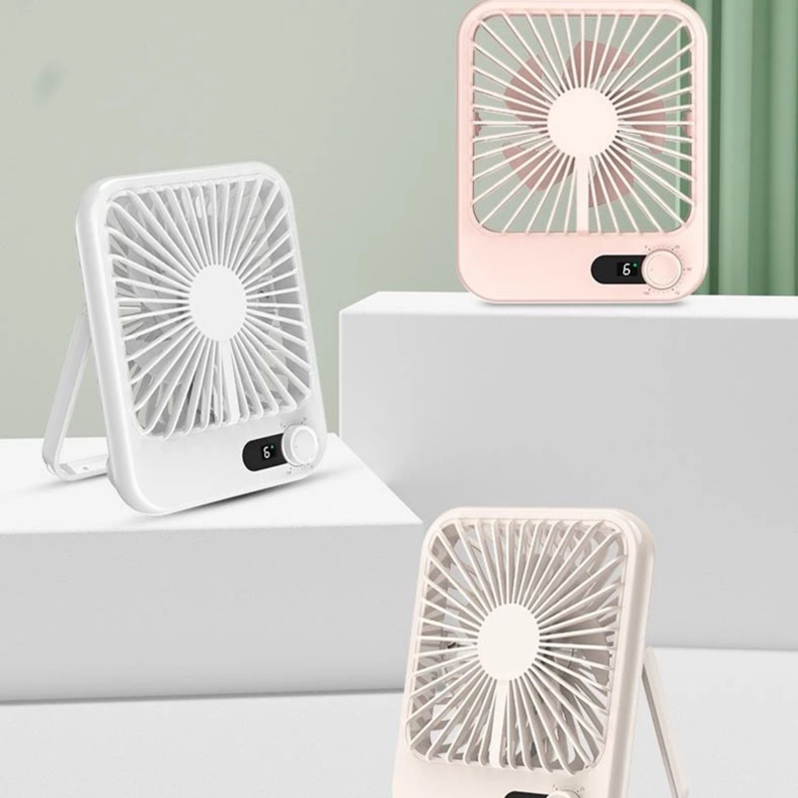 QUẠT TÍCH ĐIỆN ĐỂ BÀN MINI CÓ ĐIỀU CHỈNH MỨC ĐỘ