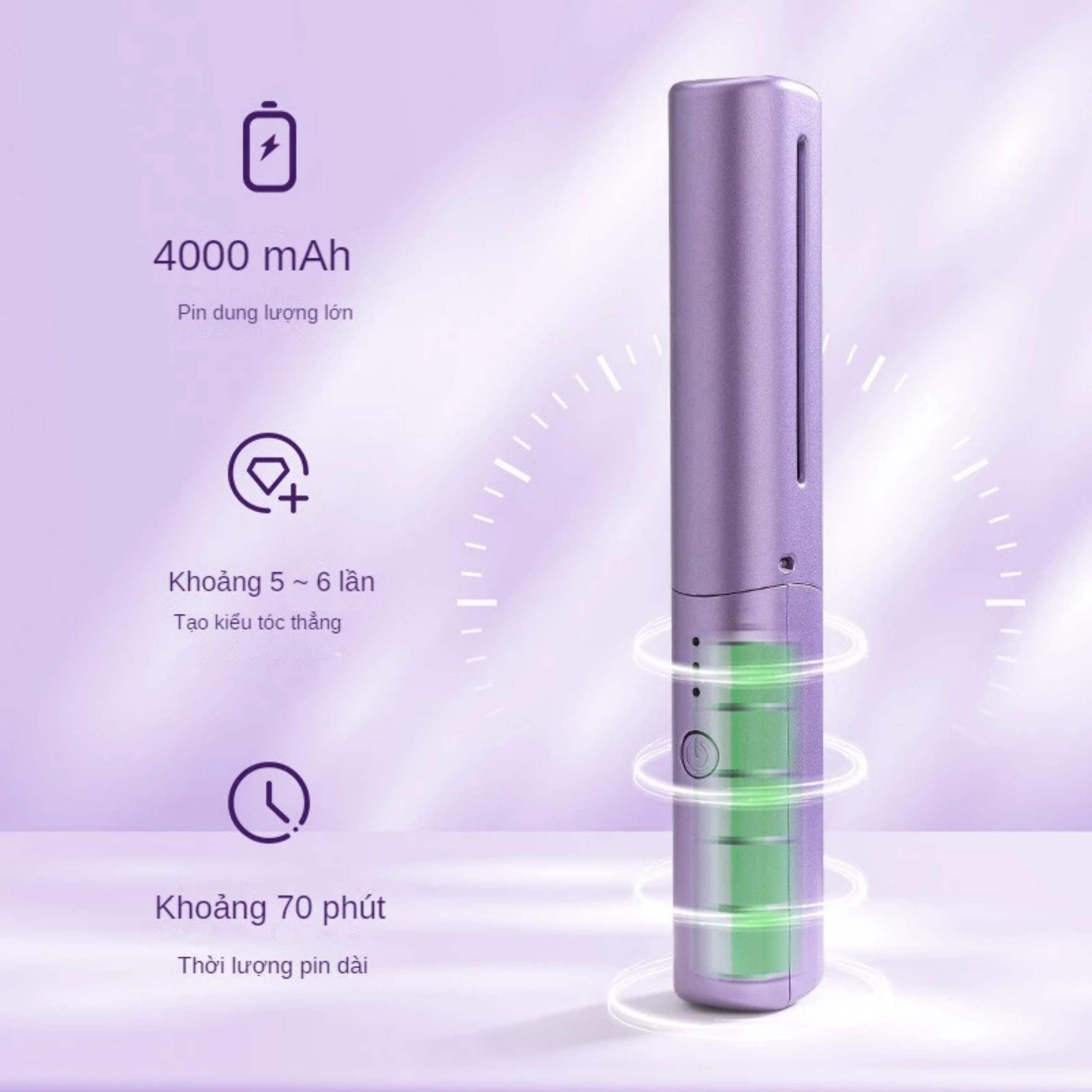 LƯỢC ĐIỆN CHẢI THẲNG TÓC LOẠI NHỎ MINI