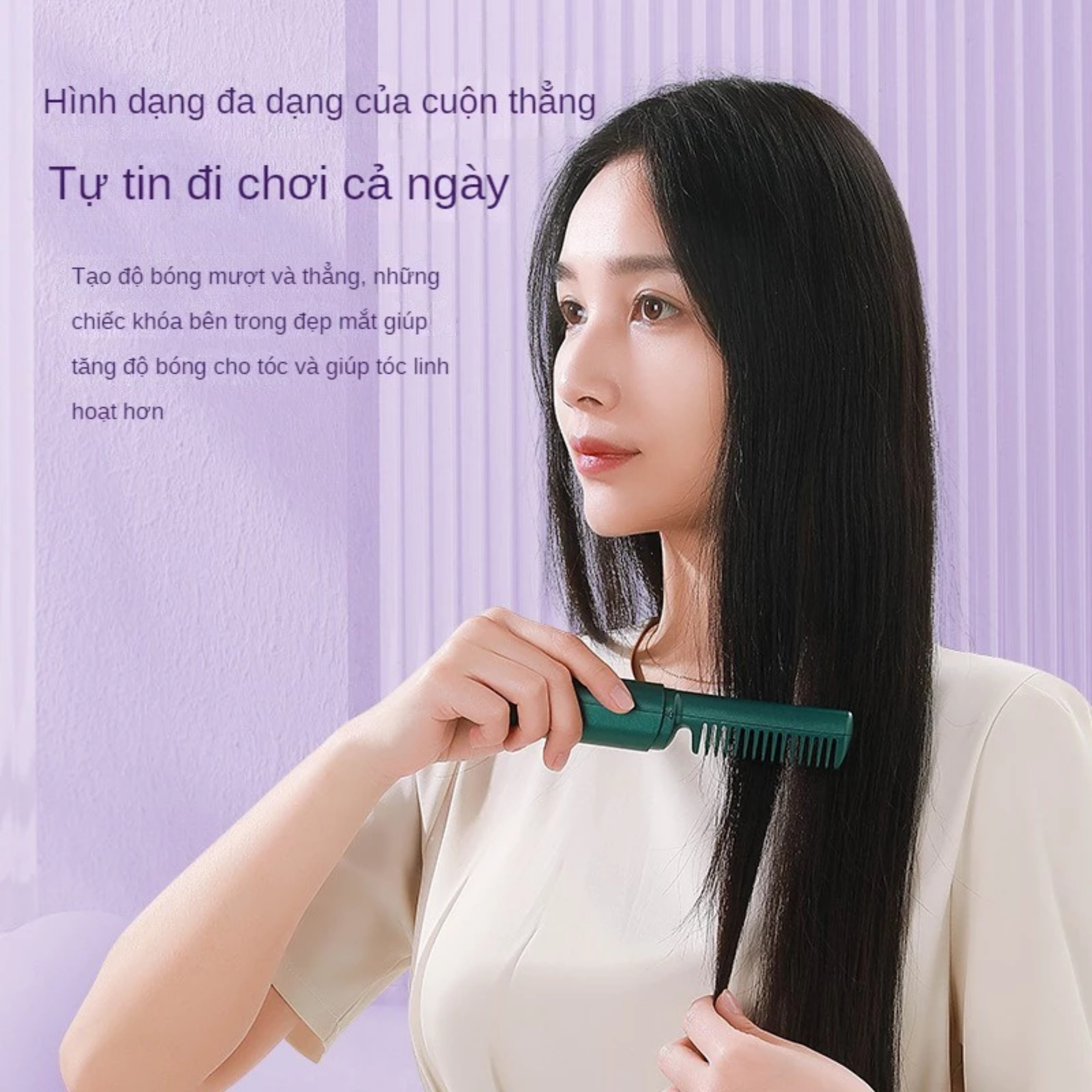 LƯỢC ĐIỆN CHẢI THẲNG TÓC LOẠI NHỎ MINI