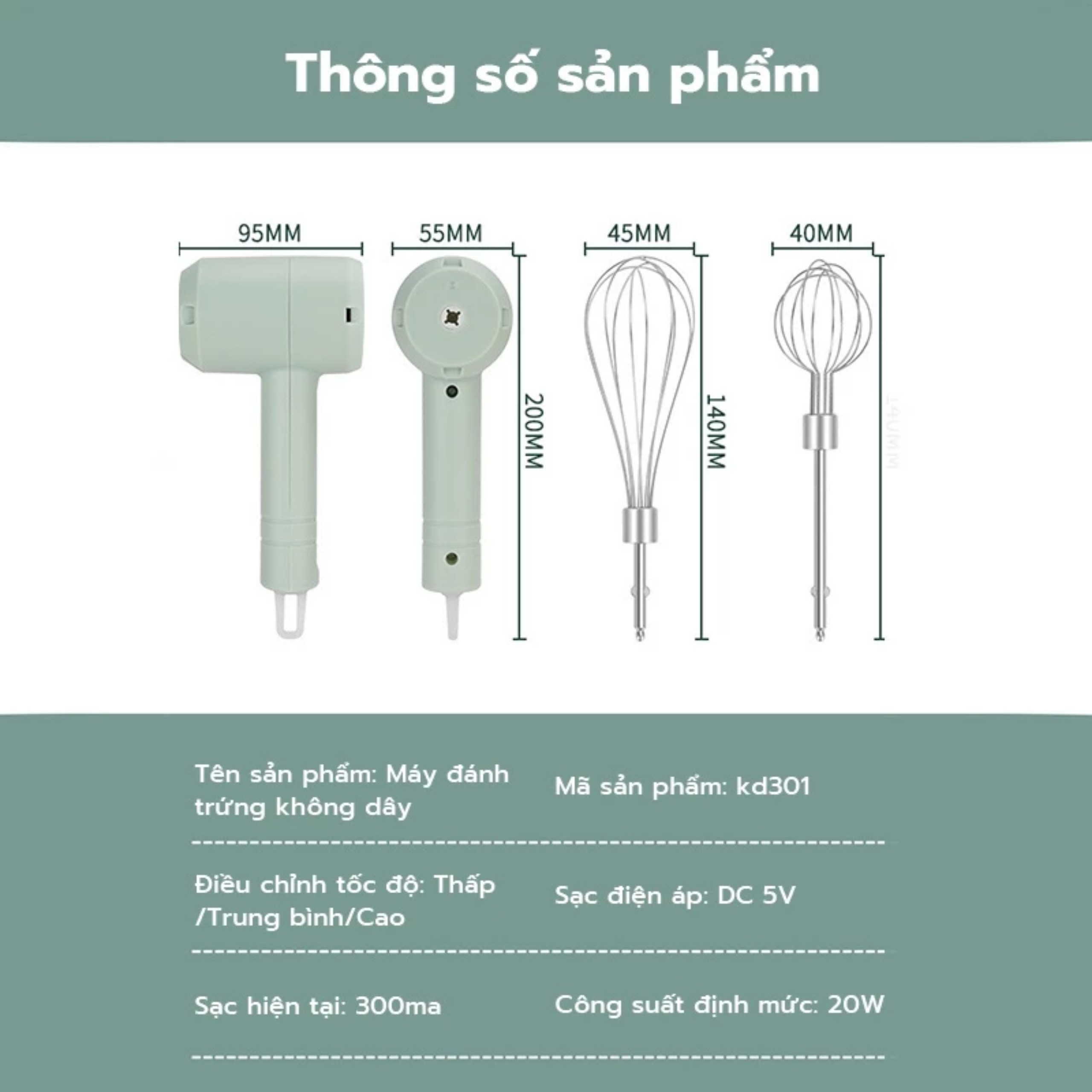 MÁY ĐÁNH TRỨNG CẦM TAY ĐA NĂNG 2 ĐẦU