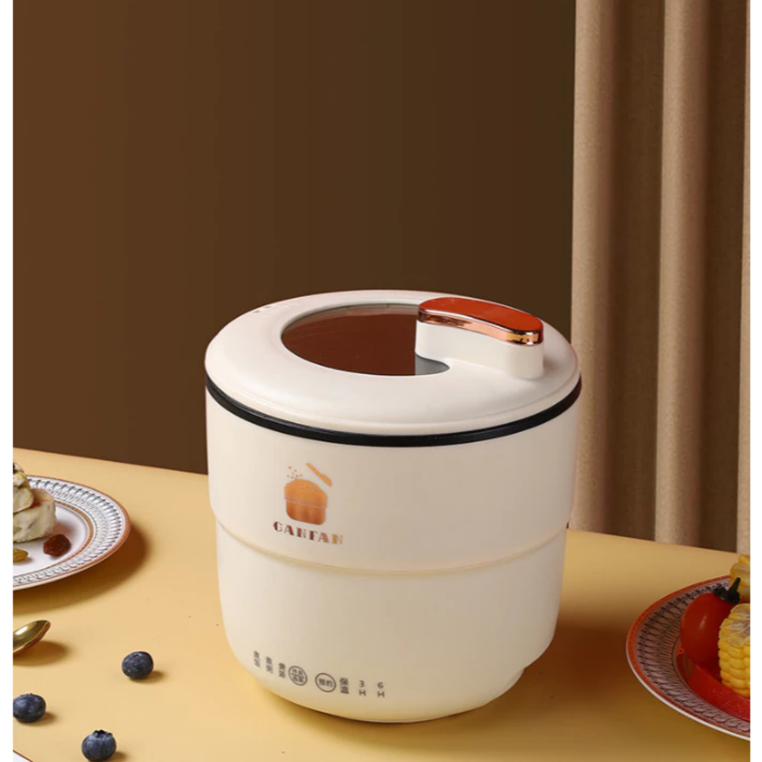 NỒI CƠM ĐIỆN MINI, NỒI LẨU ĐIỆN ĐA NĂNG THÔNG MINH ĐA NĂNG