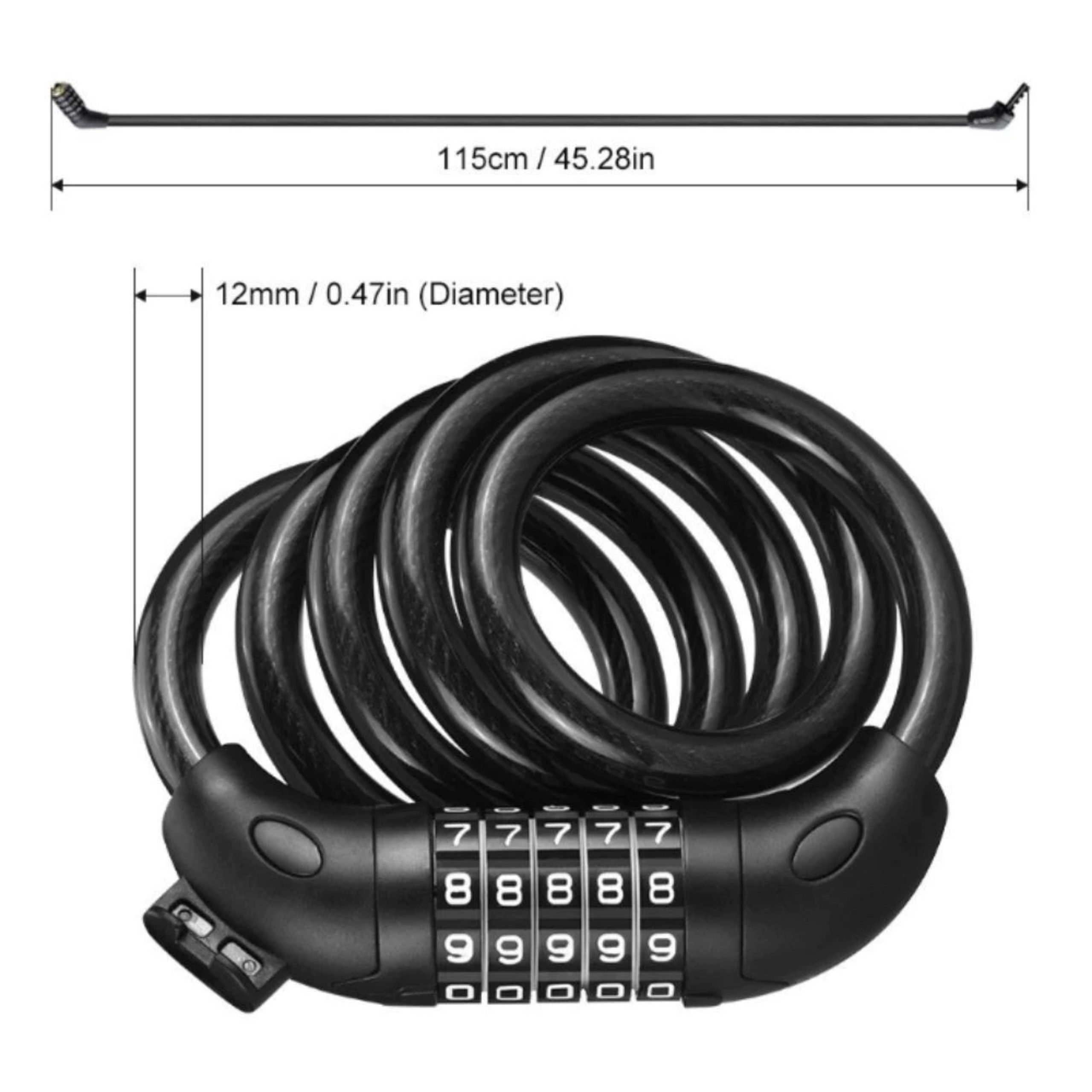 KHÓA XE ĐẠP, XE MÁY 5 SỐ