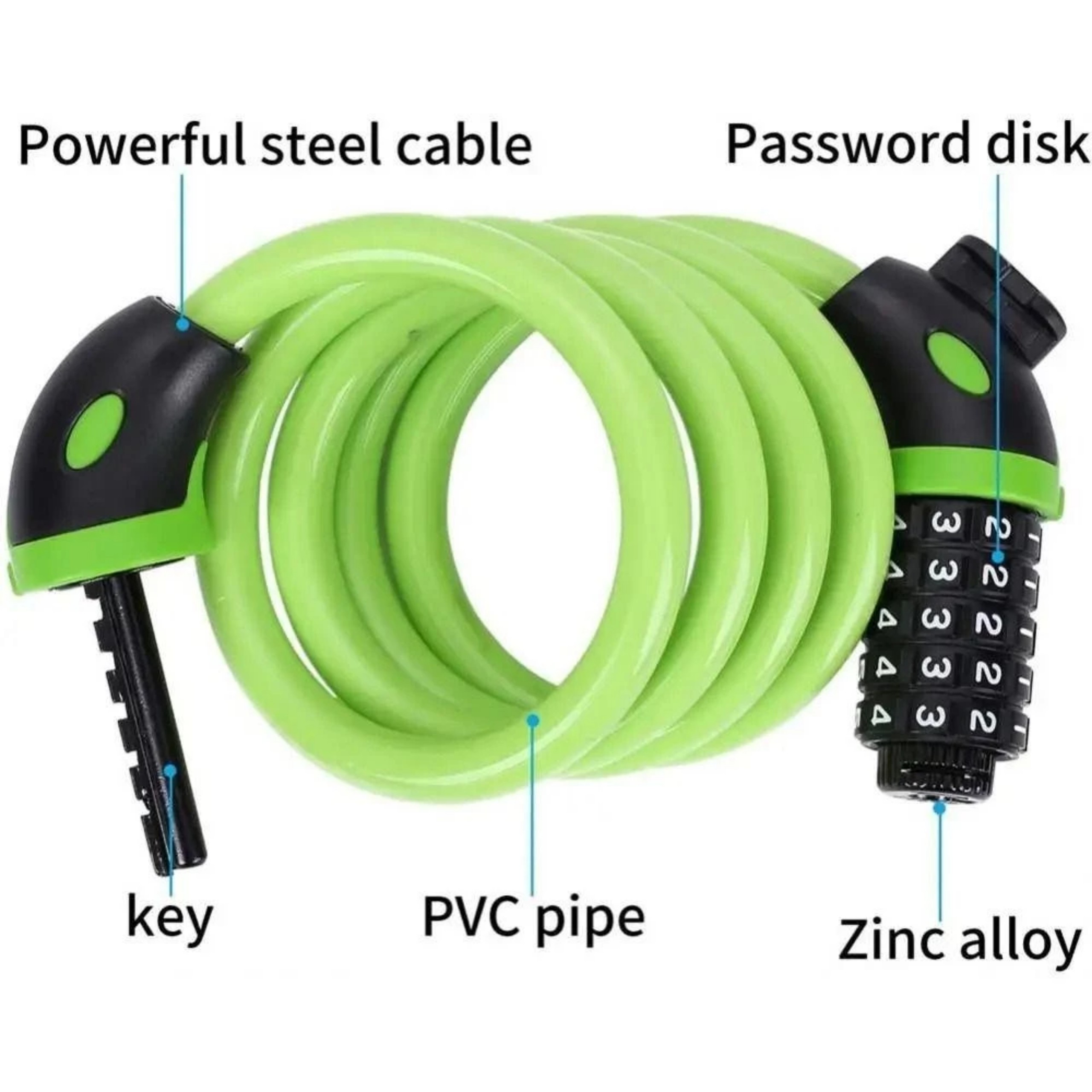 KHÓA XE ĐẠP, XE MÁY 5 SỐ