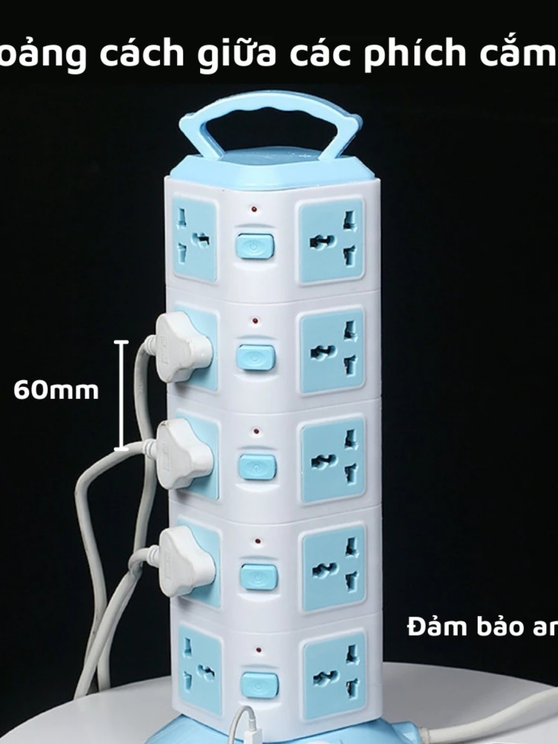 Ổ ĐIỆN ĐA NĂNG 5 TẦNG 20 Ổ CẮM 3 CỔNG USB