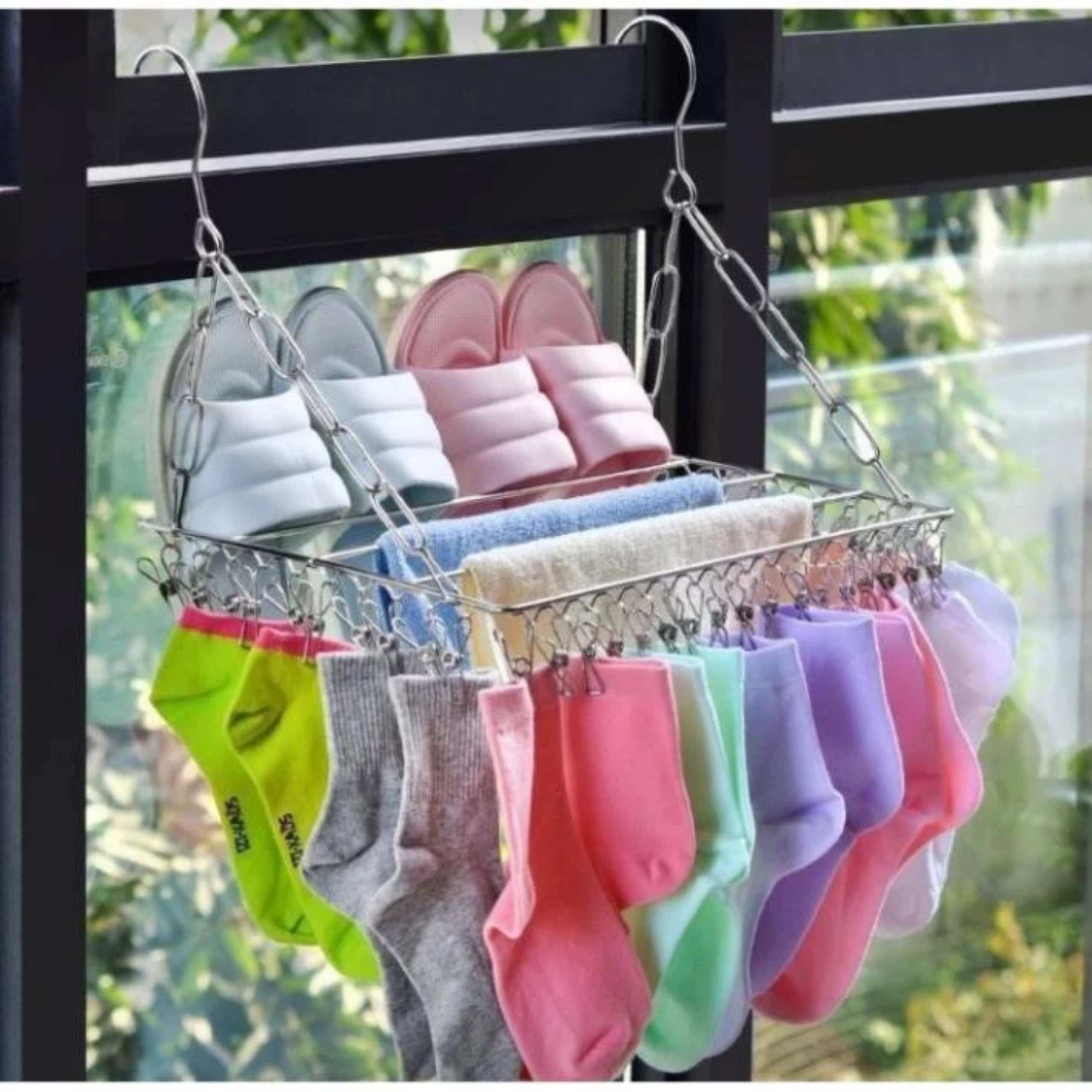 GIÁ TREO ĐỒ ĐA NĂNG INOX 36 KẸP