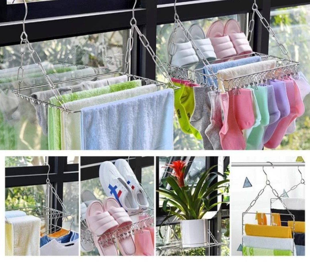 GIÁ TREO ĐỒ ĐA NĂNG INOX 36 KẸP